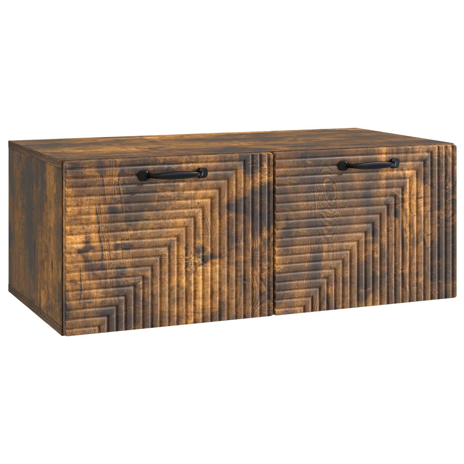 vidaXL Wandmontierter TV-Schrank Geräucherte Eiche 78,5 x 41 x 30 cm
