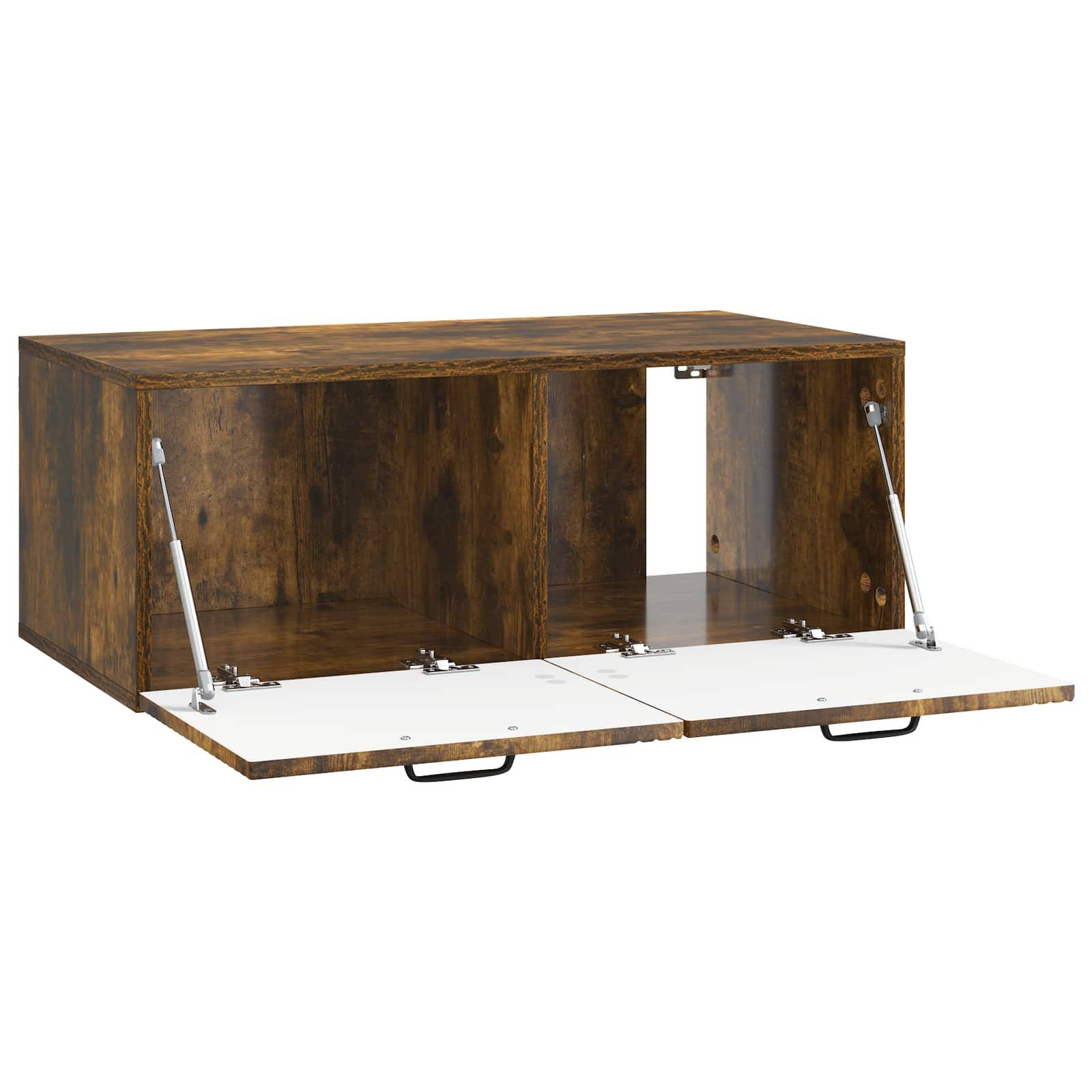 vidaXL Wandmontierter TV-Schrank Geräucherte Eiche 78,5 x 41 x 30 cm