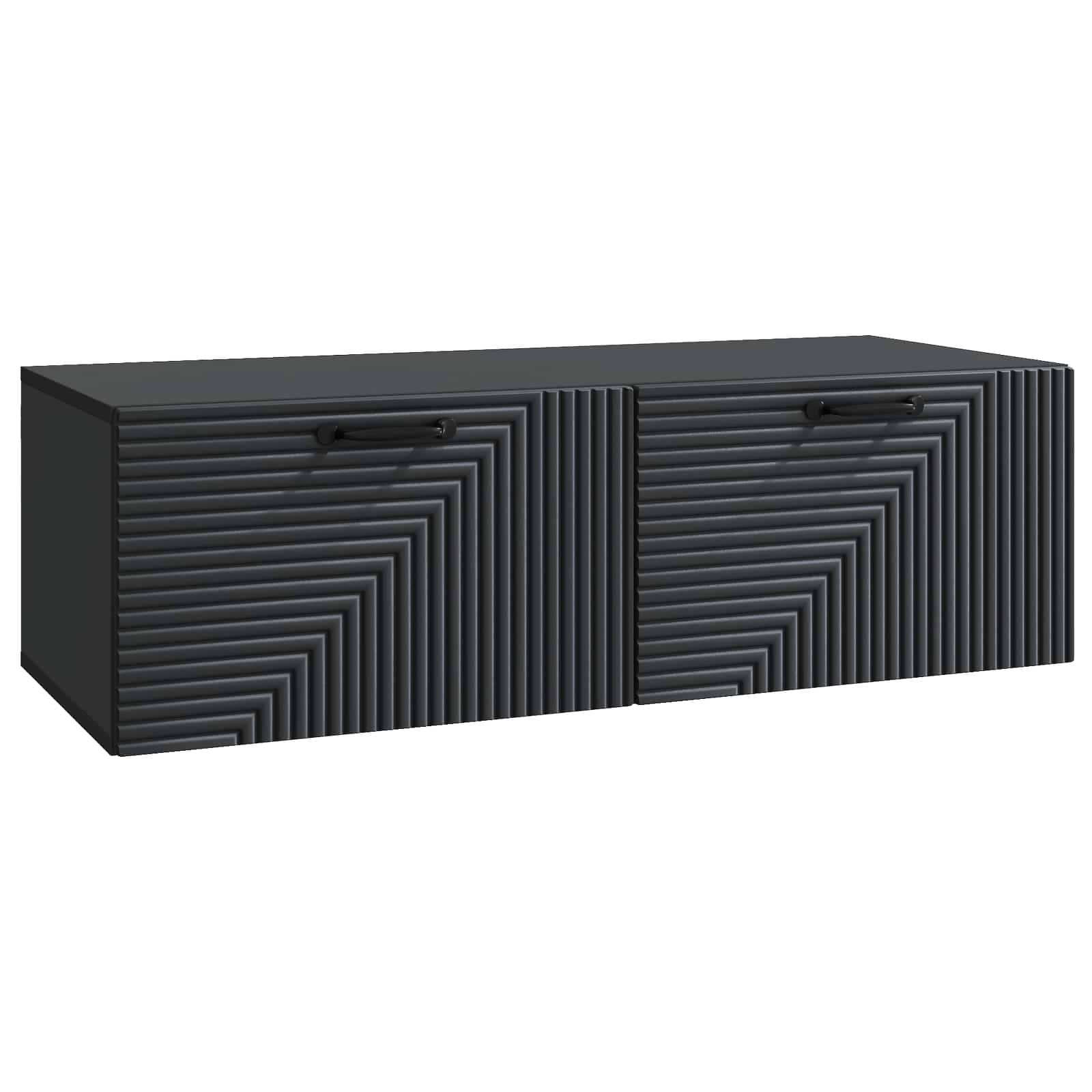 vidaXL Wandmontierter TV-Schrank Schwarz 98 x 41 x 30 cm Holzwerkstoff