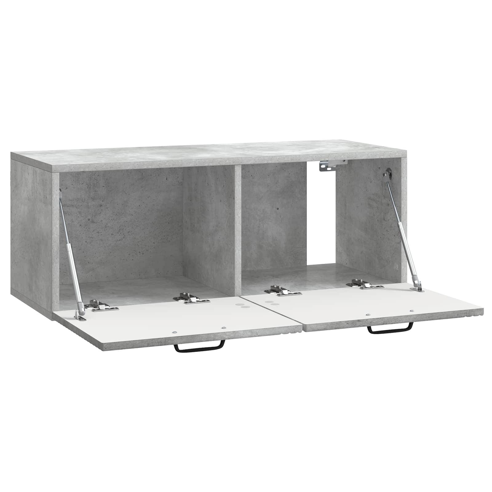 vidaXL Wandmontierter TV-Schrank Betongrau 78,5 x 31 x 30 cm