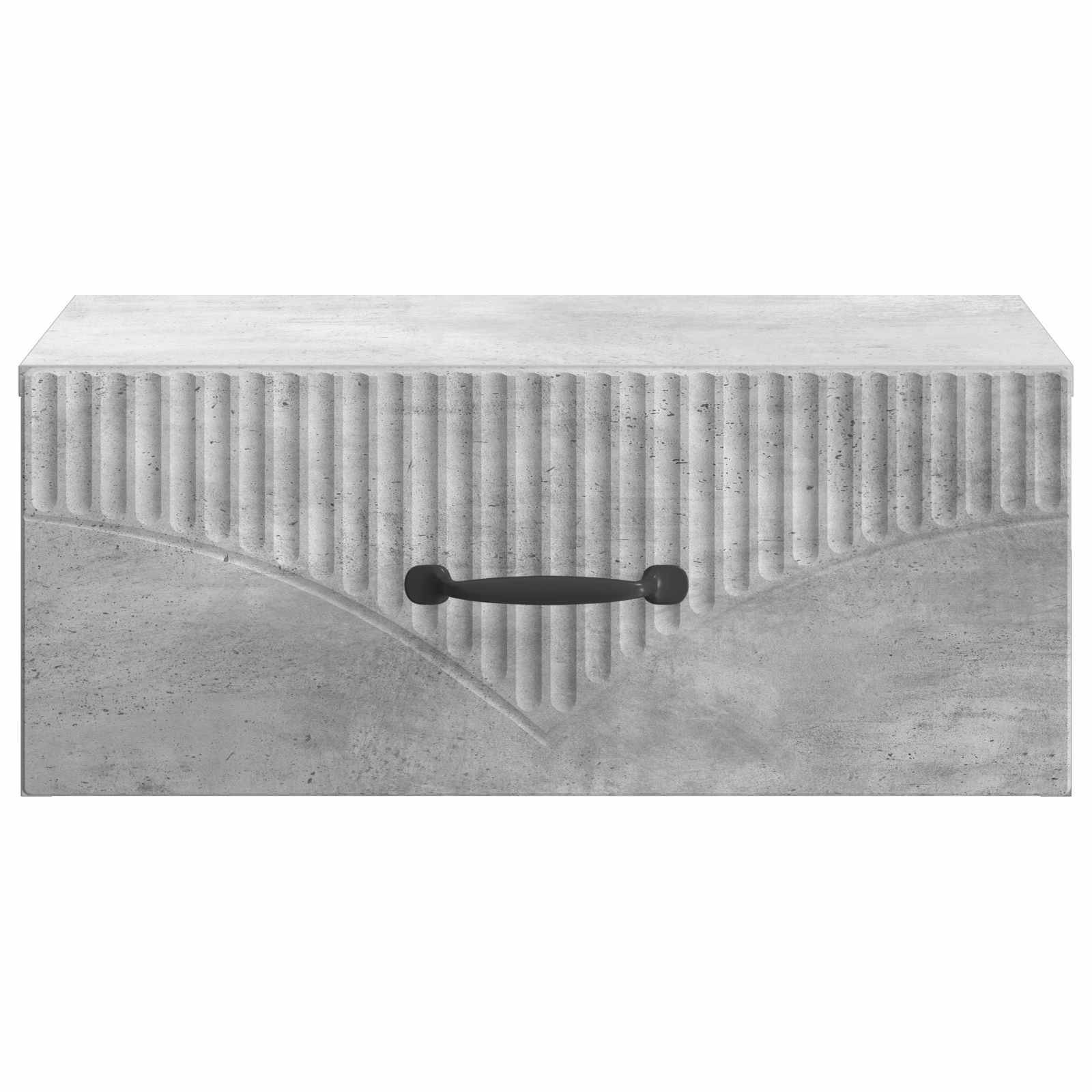 vidaXL Wandmontierter Nachttisch Betongrau 49 x 34,5 x 20 cm