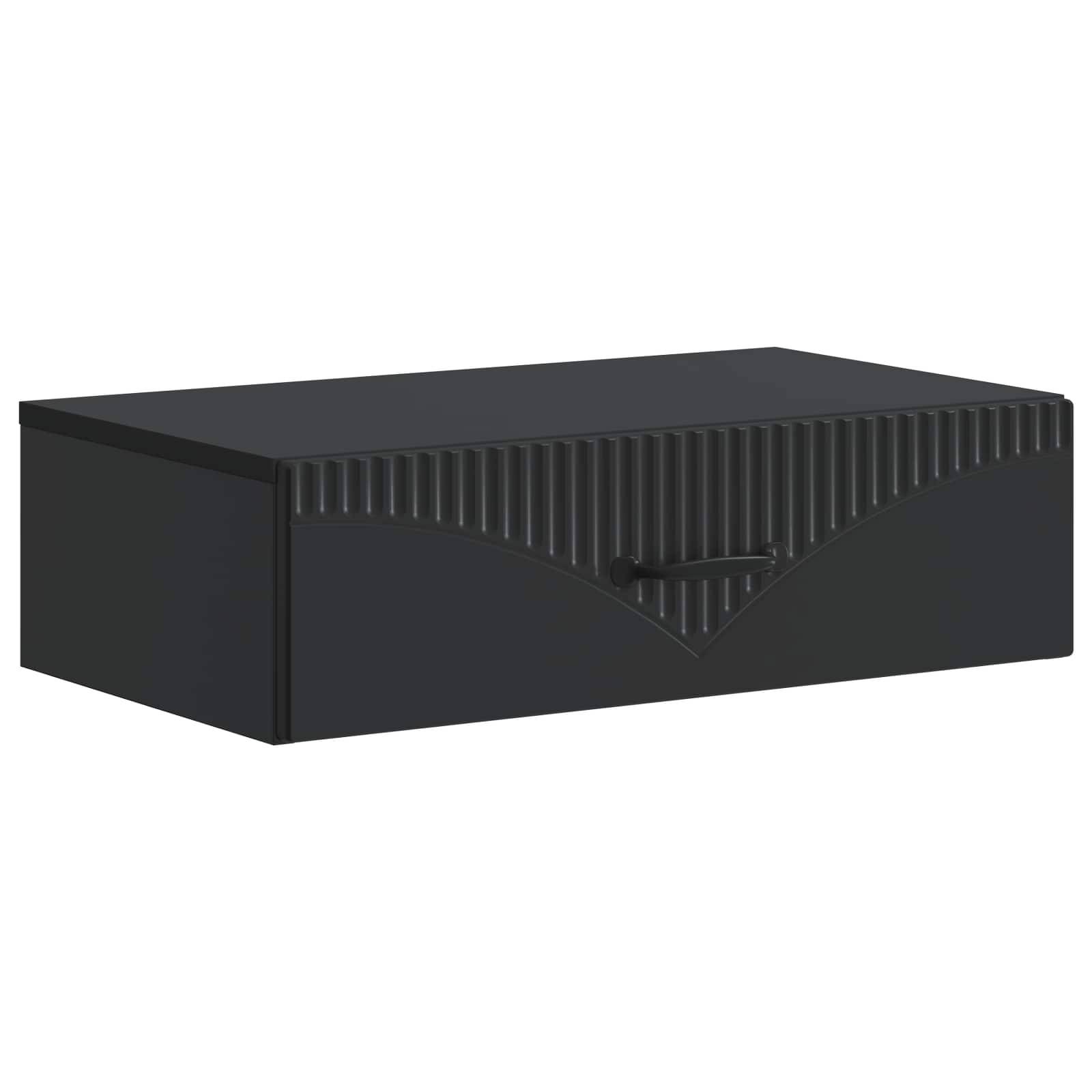 vidaXL Wandmontierter Beistelltisch Schwarz 59 x 34,5 x 17 cm