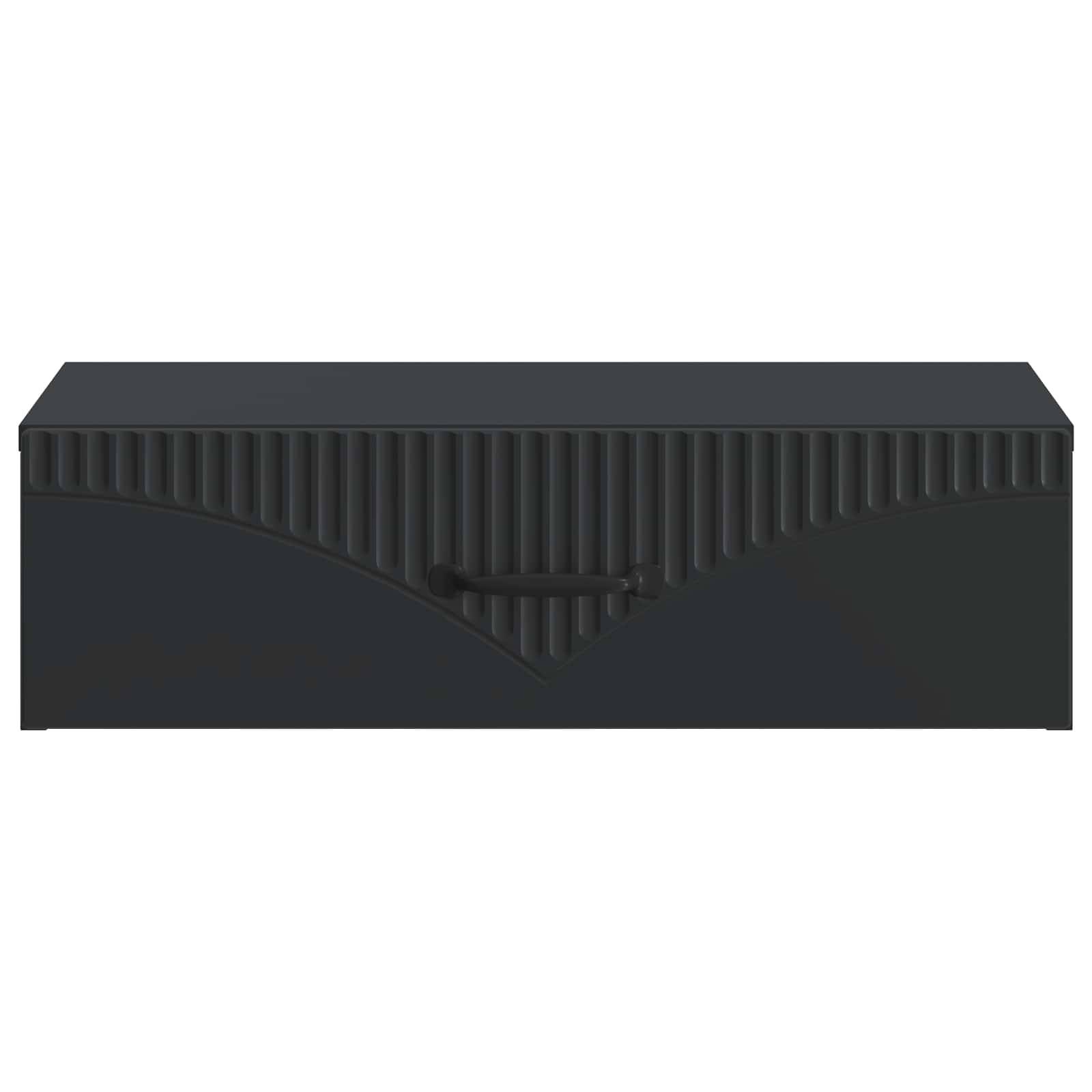 vidaXL Wandmontierter Beistelltisch Schwarz 59 x 34,5 x 17 cm