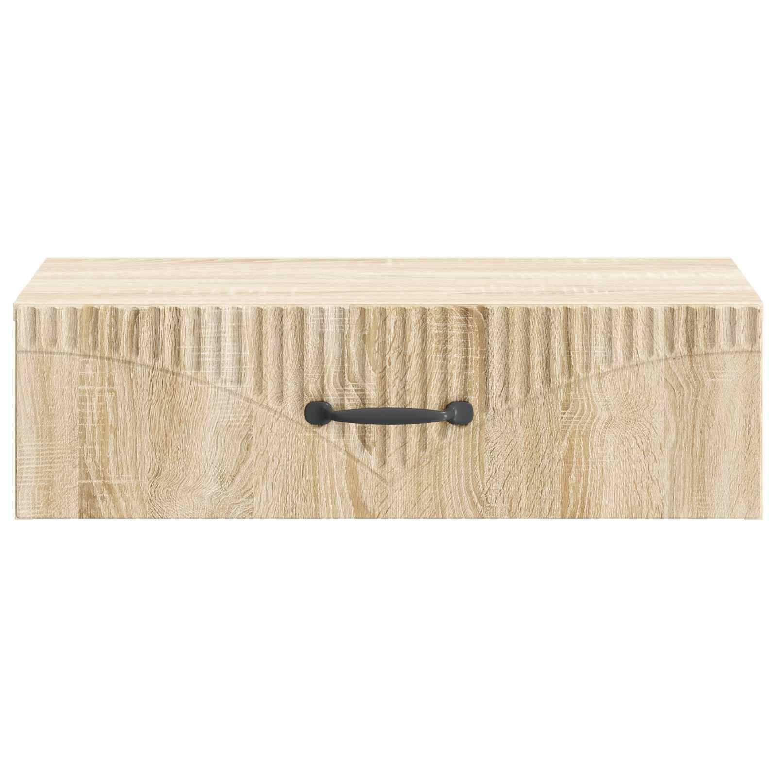 vidaXL Wandmontierter Beistelltisch Sonoma-Eiche 59 x 34,5 x 17 cm