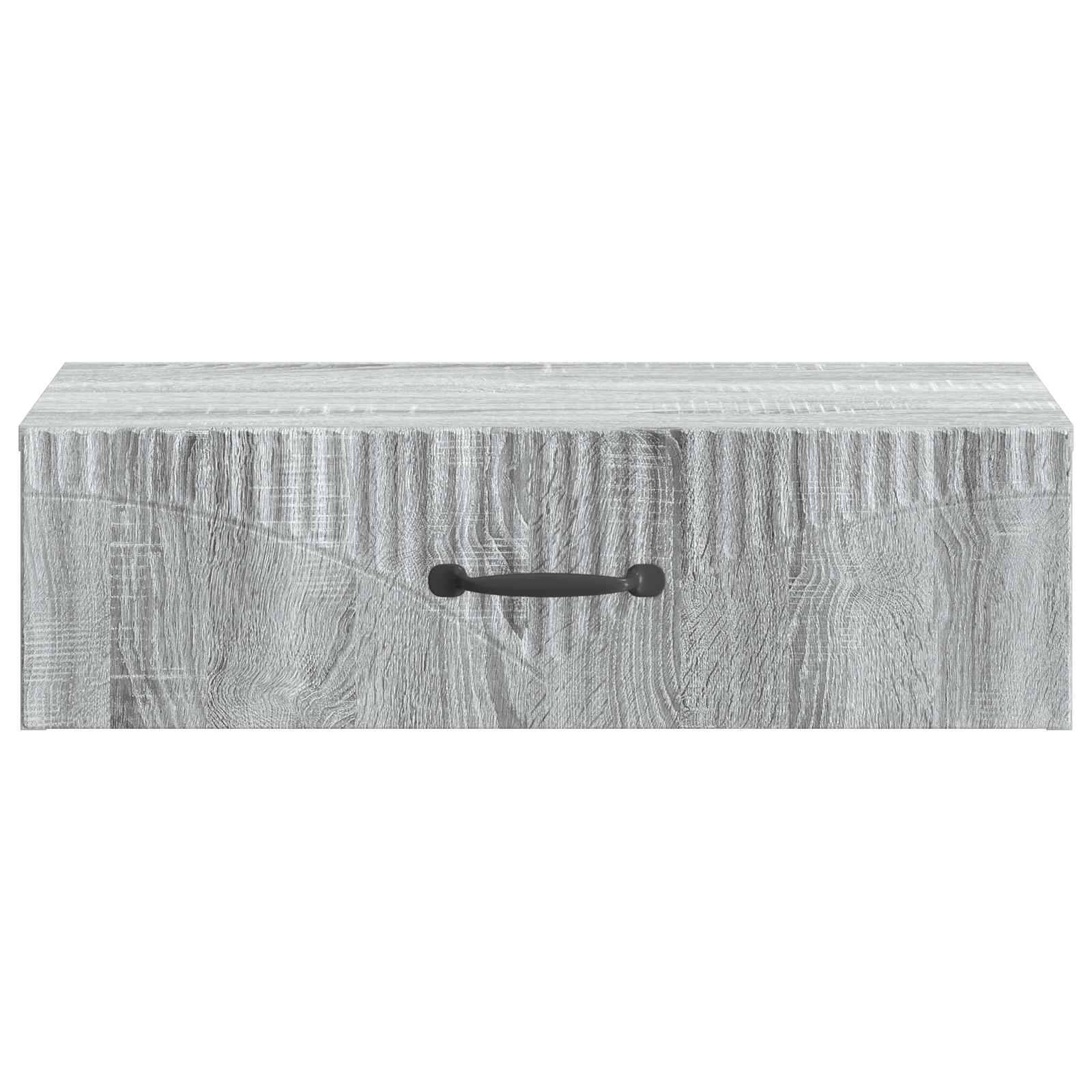 vidaXL Wandmontierter Beistelltisch Graues Sonoma 59 x 34,5 x 17 cm
