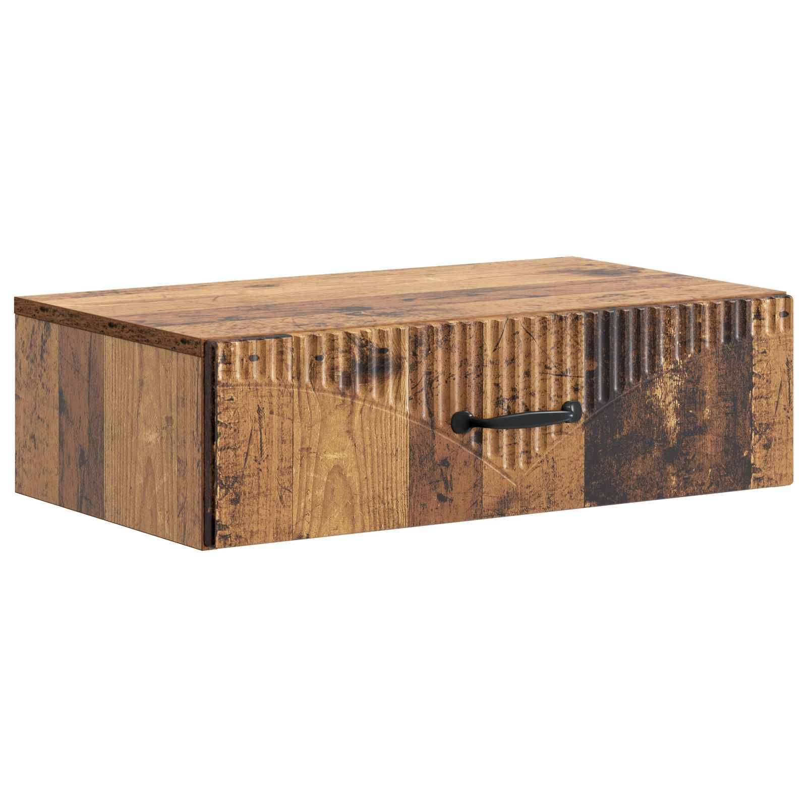 vidaXL Wandmontierter Beistelltisch Altholz 59 x 34,5 x 17 cm