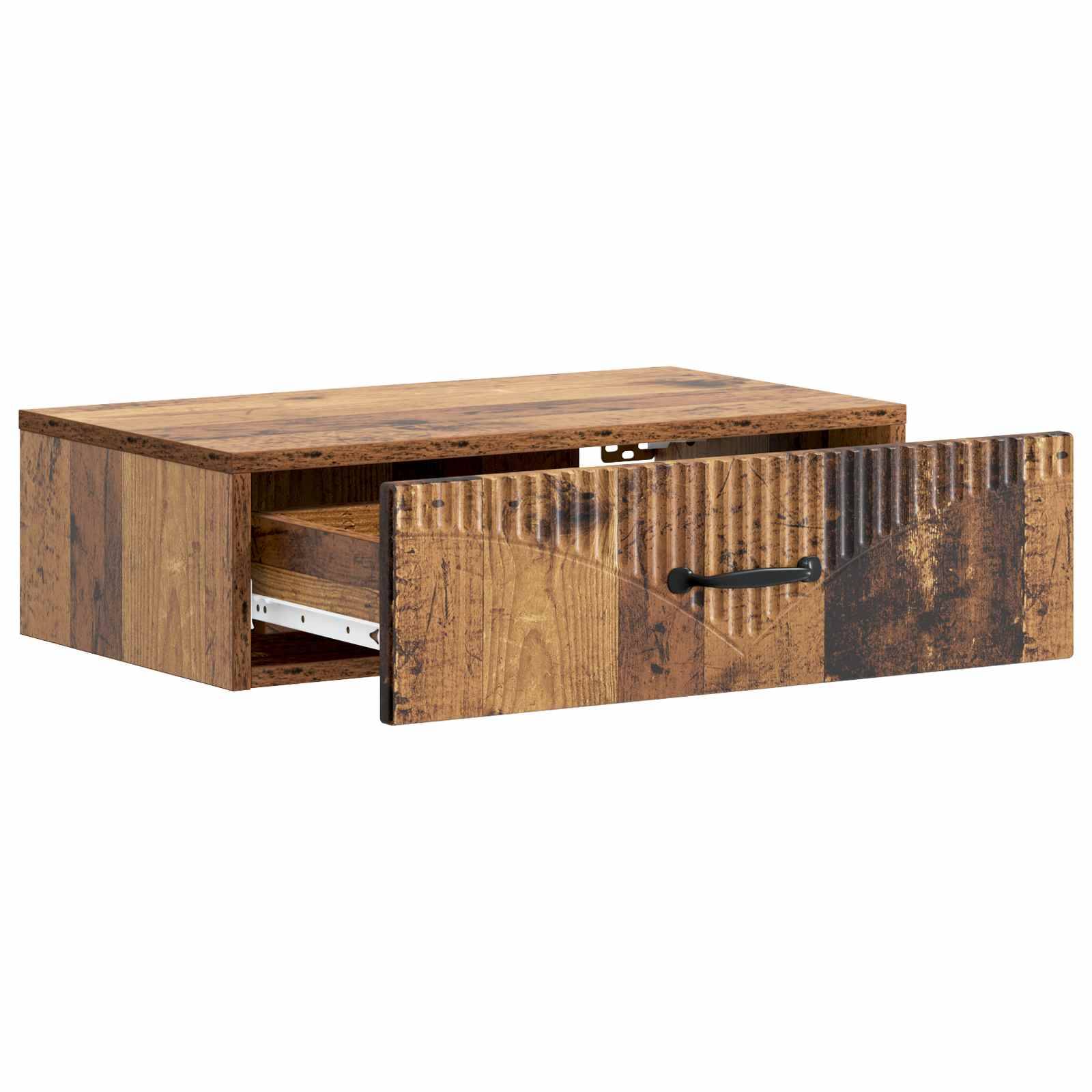 vidaXL Wandmontierter Beistelltisch Altholz 59 x 34,5 x 17 cm