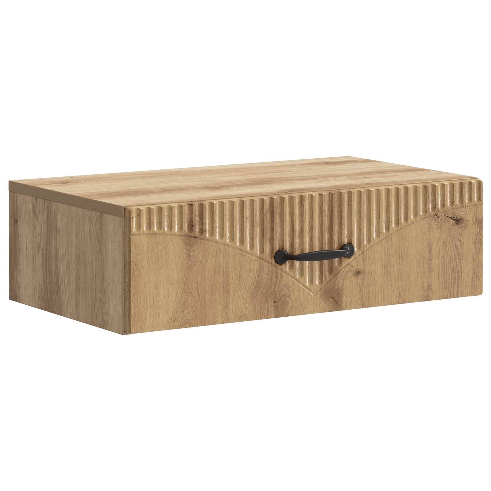 vidaXL Wandmontierter Beistelltisch Artisan-Eiche 59 x 34,5 x 17 cm