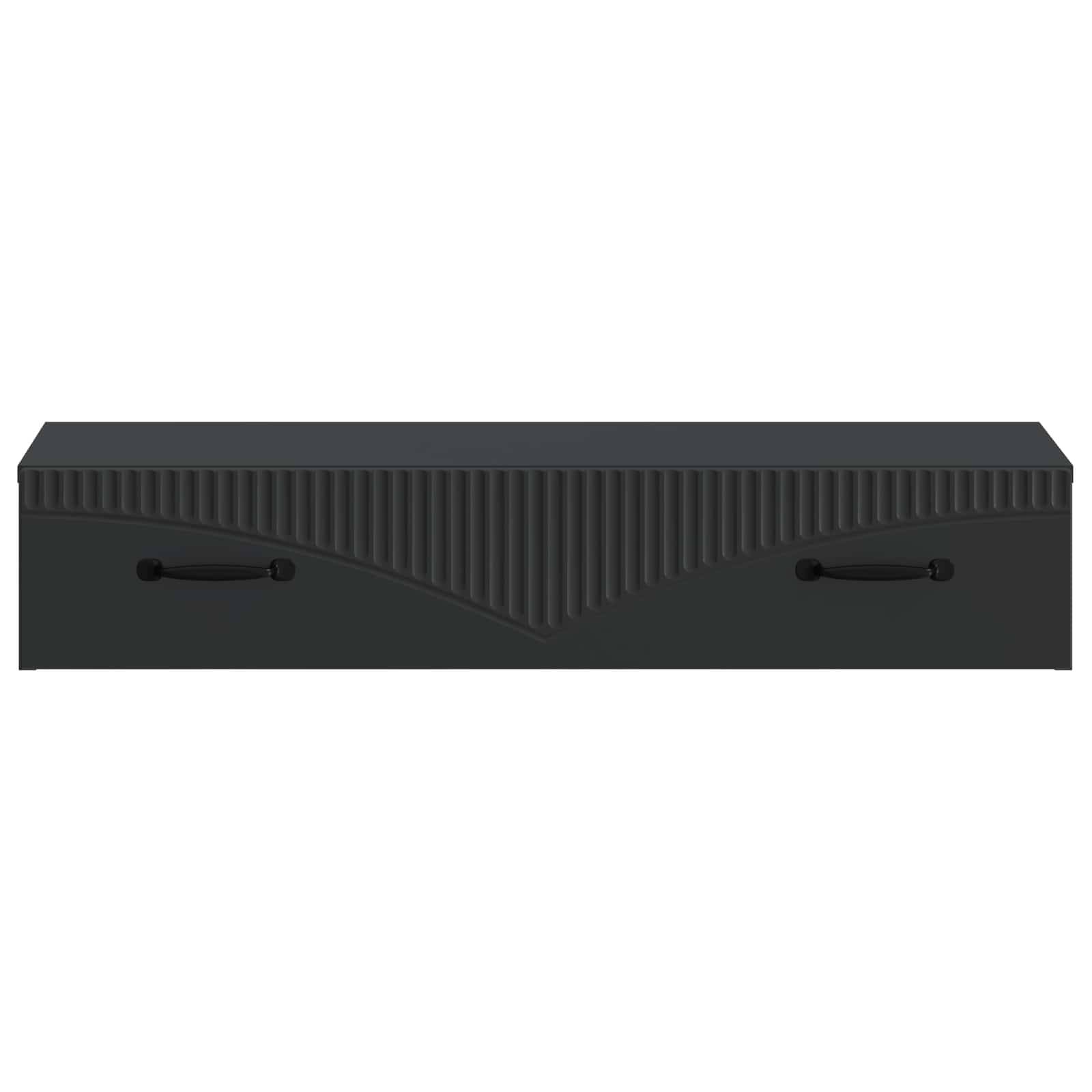 vidaXL Wandmontierter Beistelltisch Schwarz 87,5 x 34,5 x 17 cm