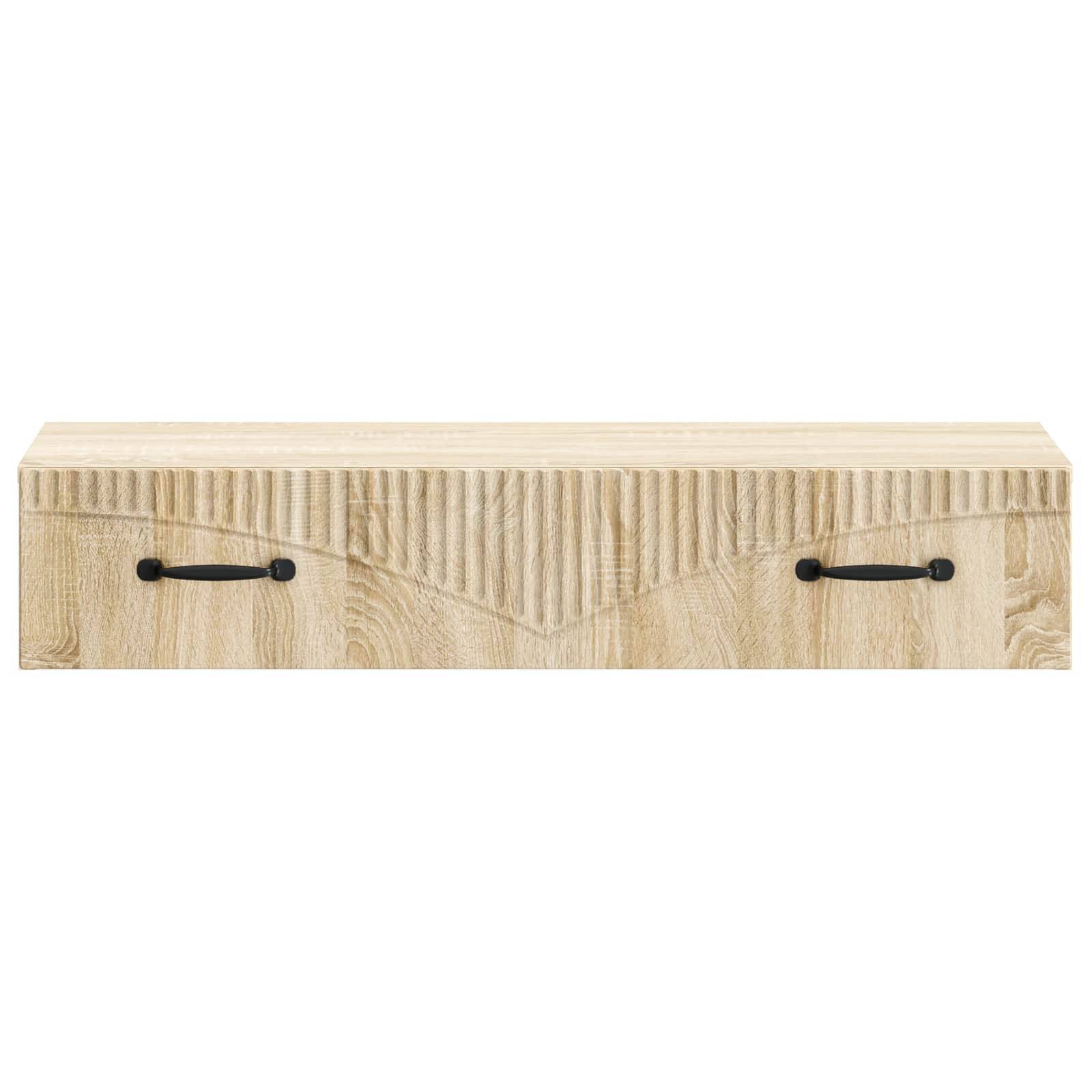 vidaXL Wandmontierter Beistelltisch Sonoma-Eiche 87,5 x 34,5 x 17 cm