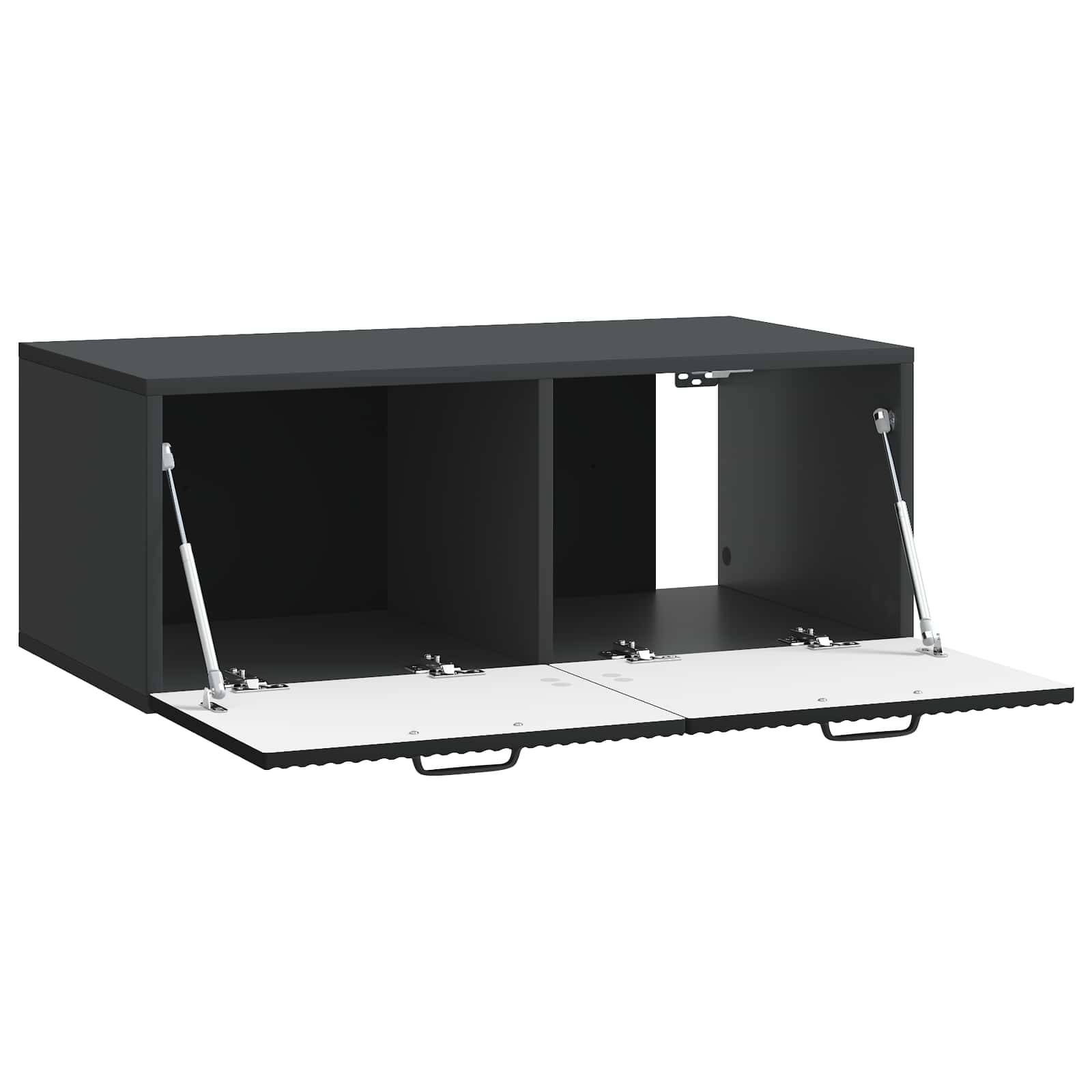 vidaXL Wandmontierter TV-Schrank Schwarz 78,5 x 41 x 30 cm