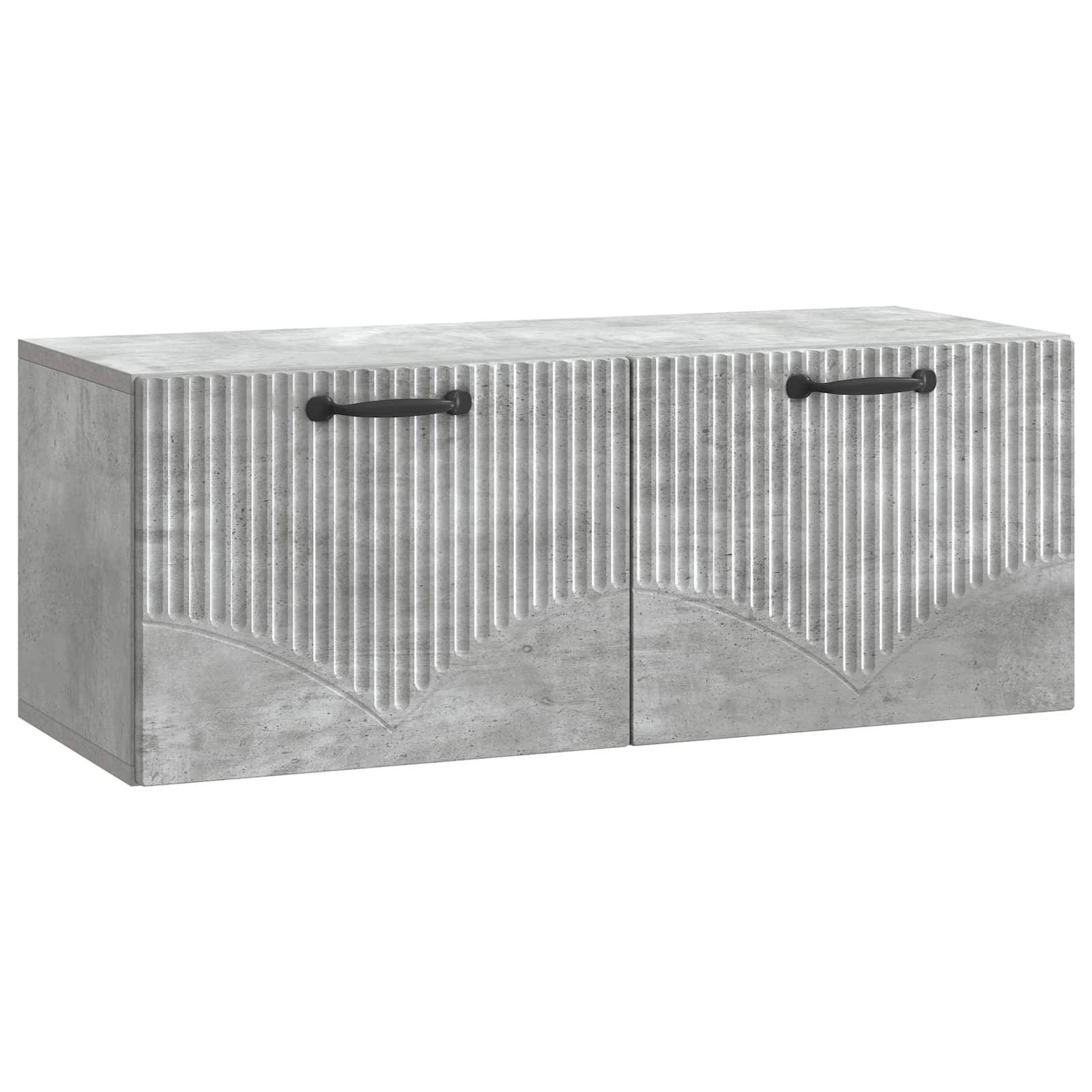 vidaXL Wandmontierter TV-Schrank Betongrau 78,5 x 31 x 30 cm