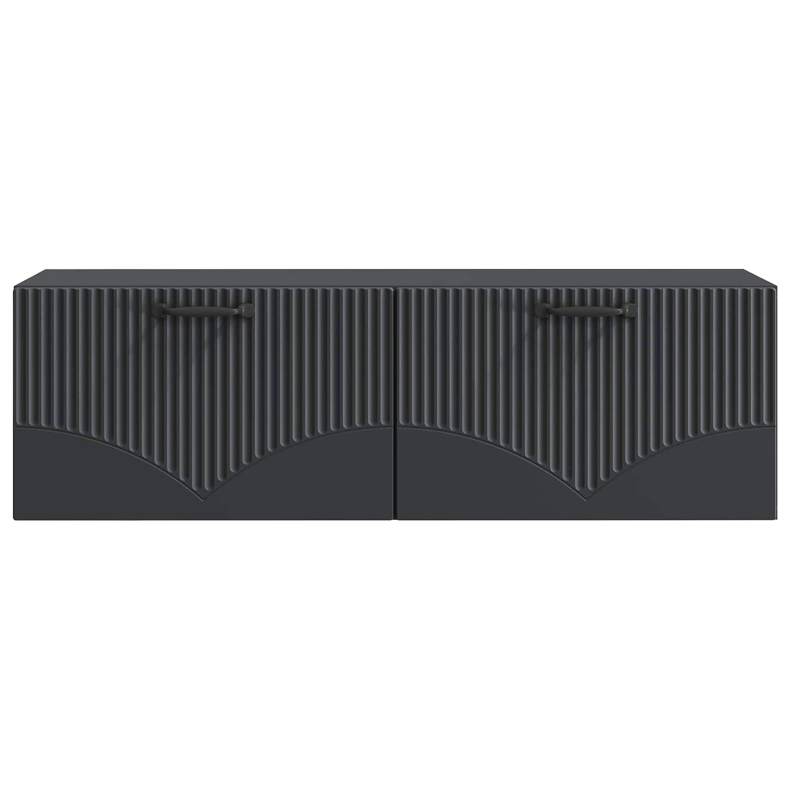 vidaXL Wandmontierter TV-Schrank Schwarz 98 x 31 x 30 cm Holzwerkstoff