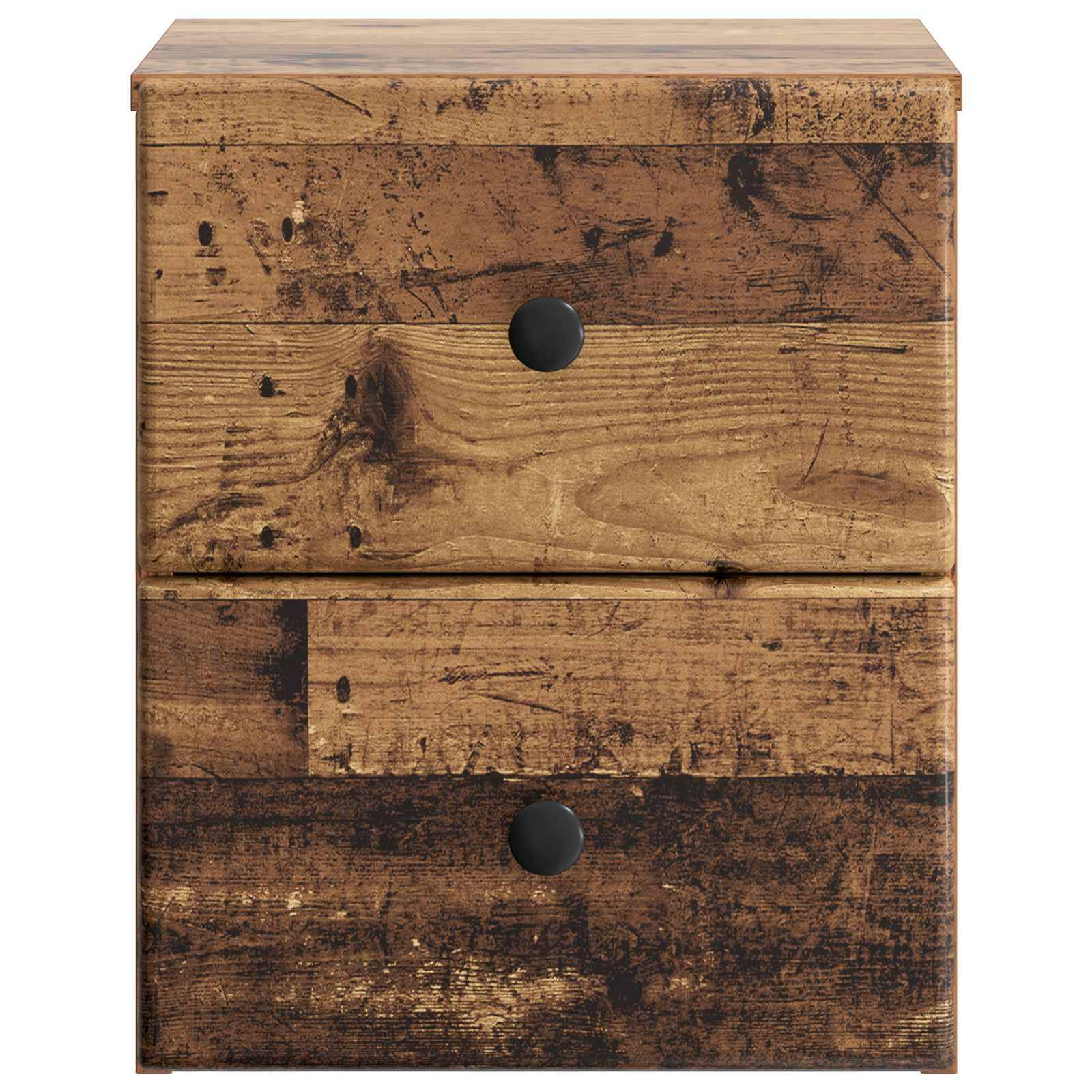 vidaXL Wandmontierter Nachttisch Altholz 34,5 x 33 x 40 cm