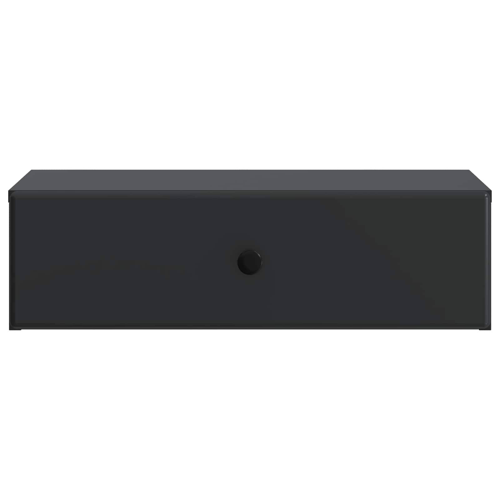vidaXL Wandmontierter Beistelltisch Schwarz 59 x 34,5 x 17 cm