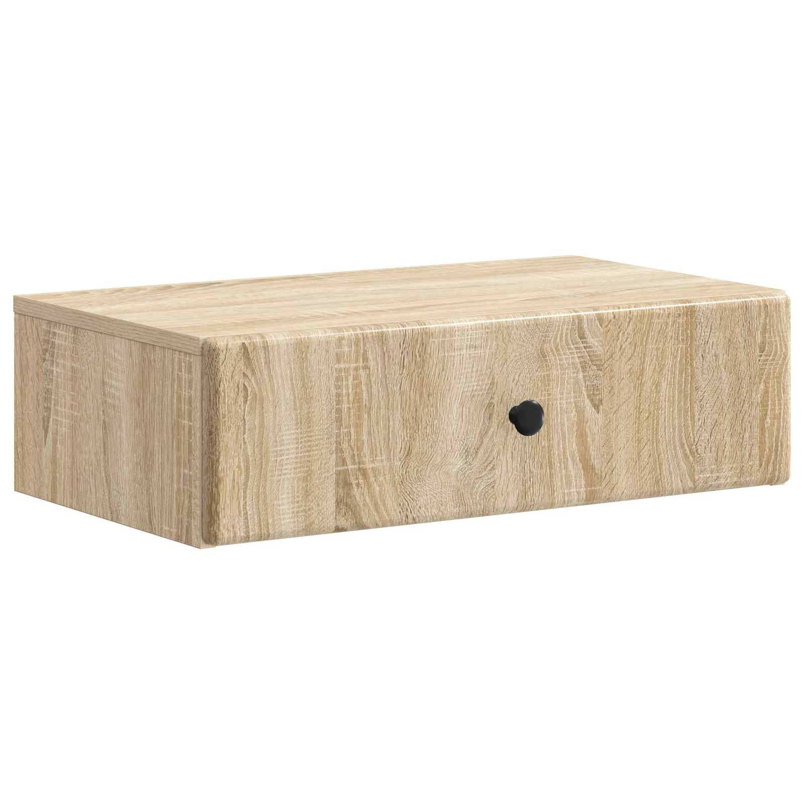 vidaXL Wandmontierter Beistelltisch Sonoma-Eiche 59 x 34,5 x 17 cm