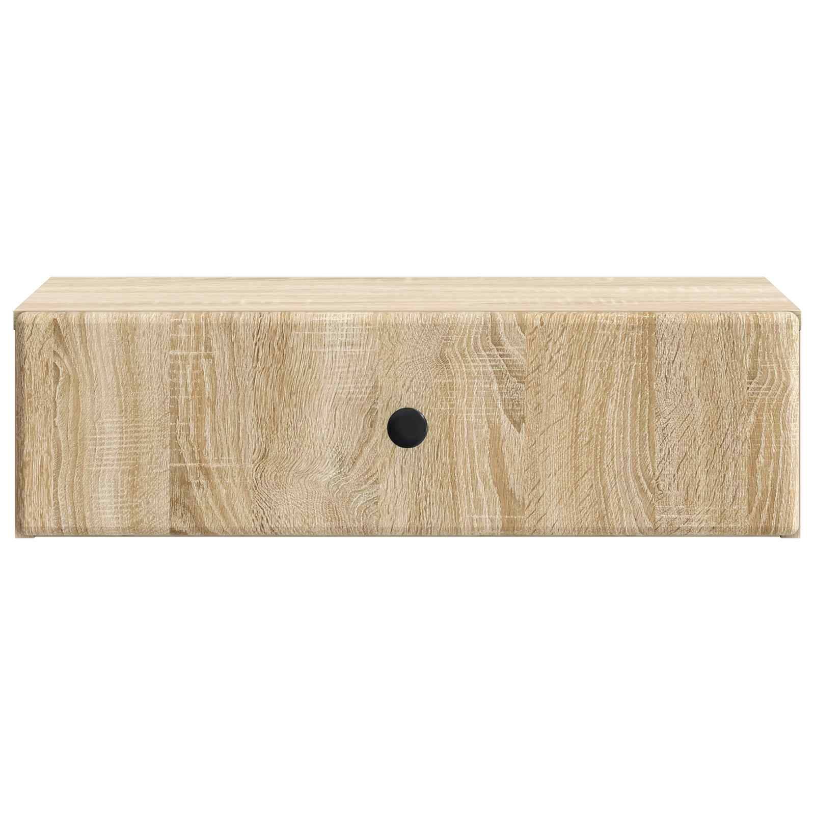 vidaXL Wandmontierter Beistelltisch Sonoma-Eiche 59 x 34,5 x 17 cm