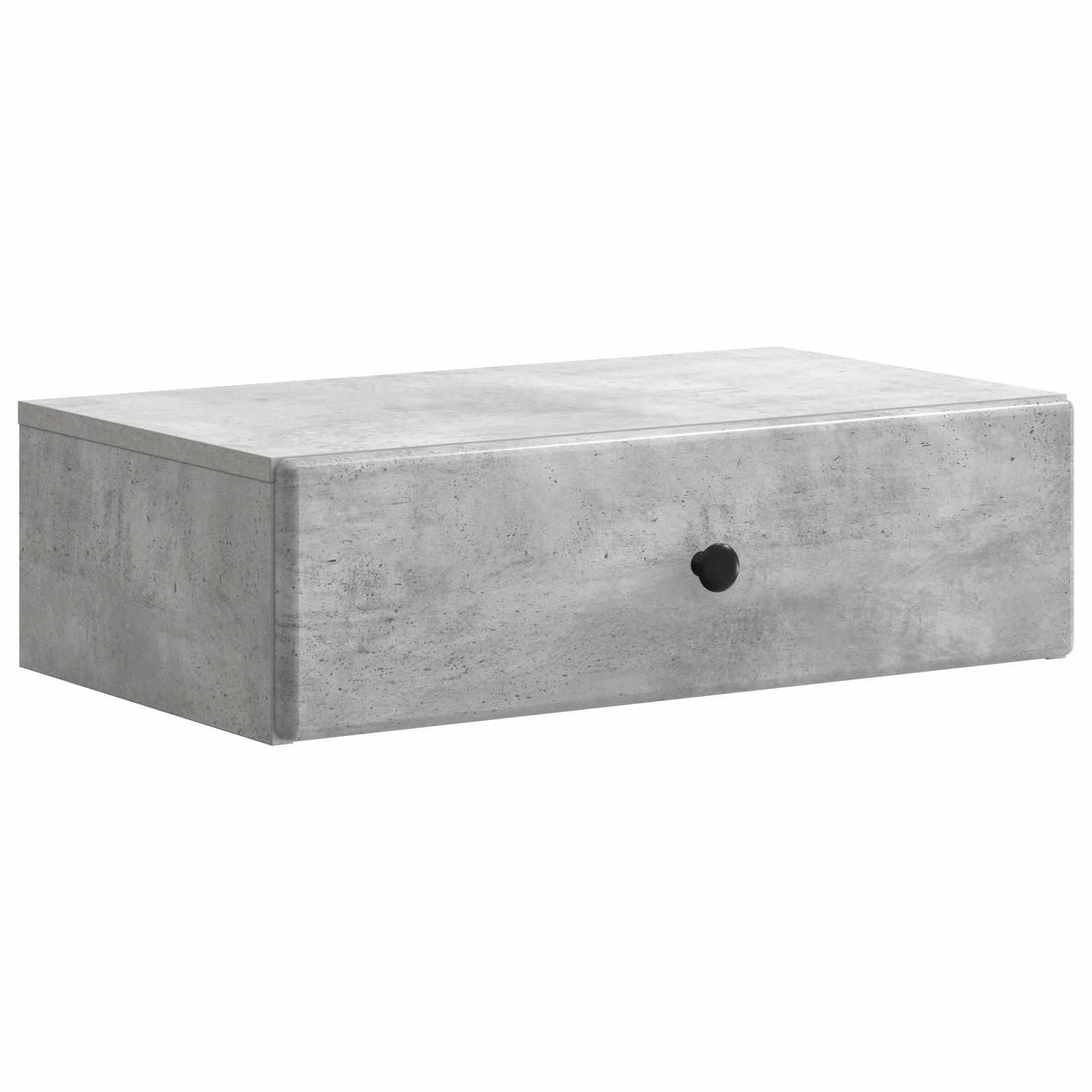 vidaXL Wandmontierter Beistelltisch Betongrau 59 x 34,5 x 17 cm