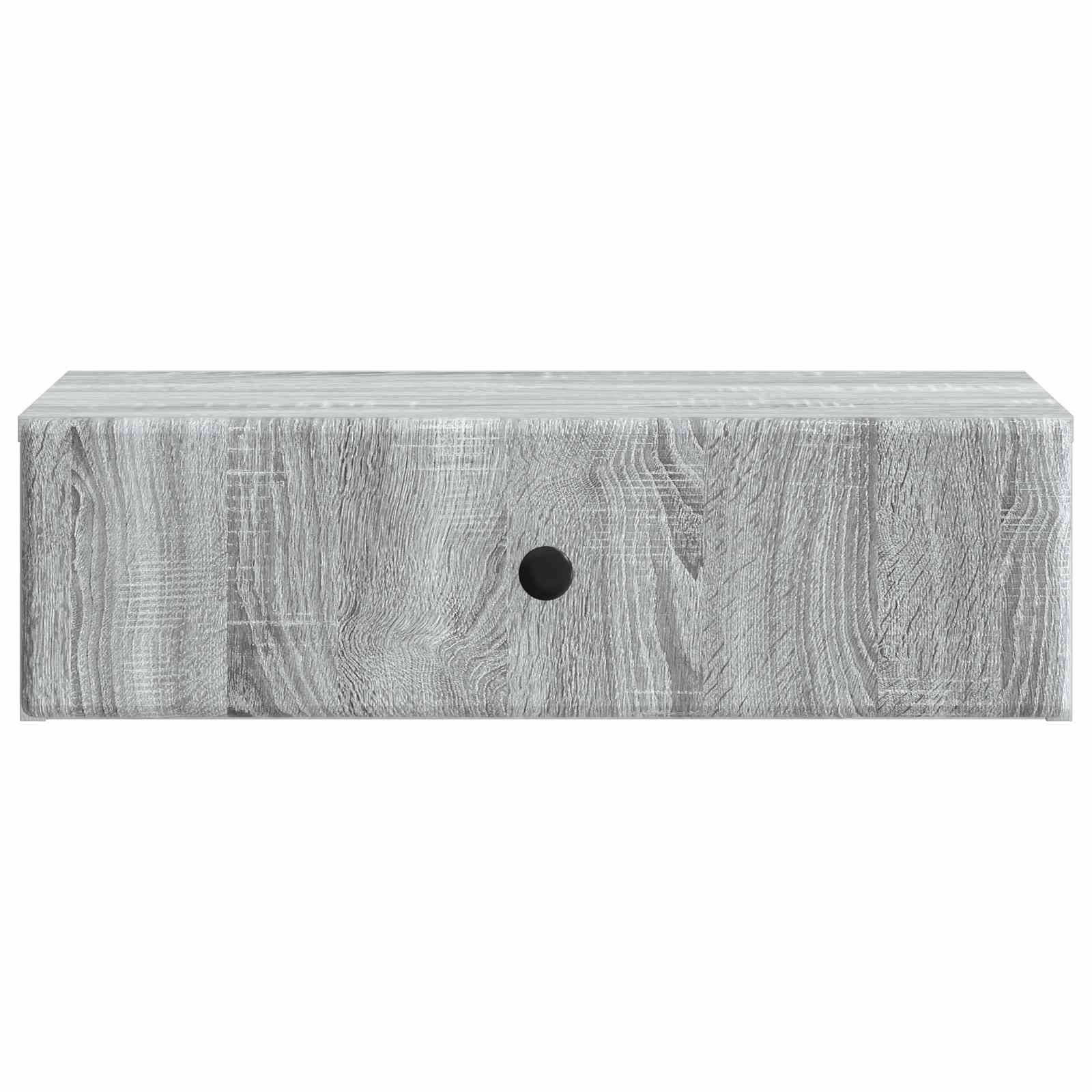 vidaXL Wandmontierter Beistelltisch Graues Sonoma 59 x 34,5 x 17 cm