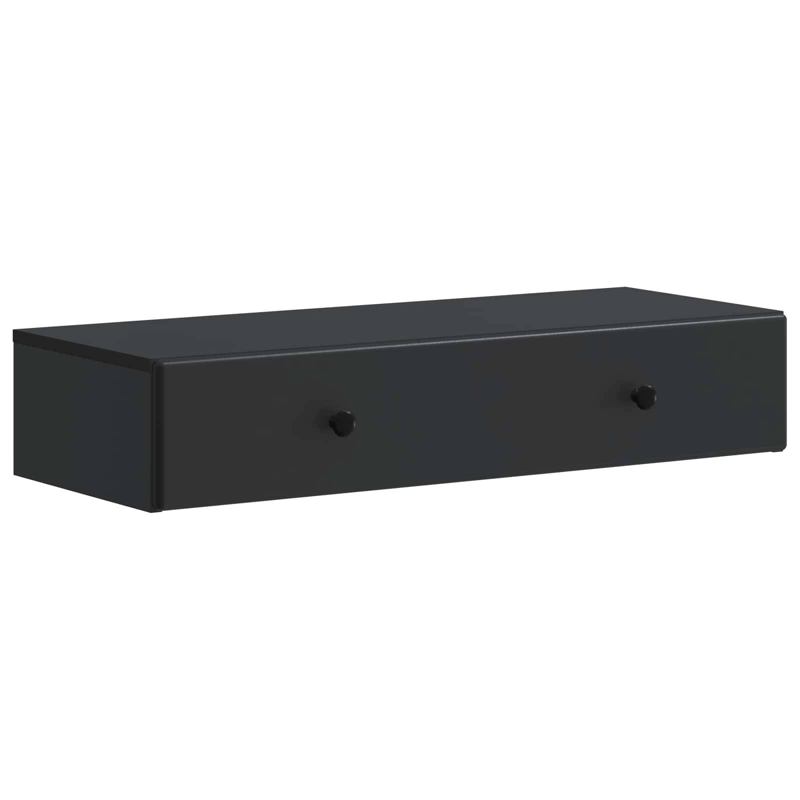 vidaXL Wandmontierter Beistelltisch Schwarz 87,5 x 34,5 x 17 cm