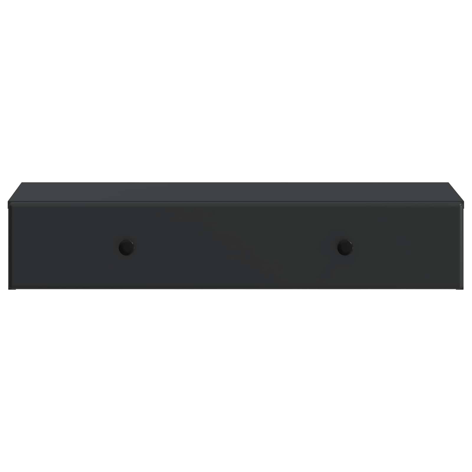 vidaXL Wandmontierter Beistelltisch Schwarz 87,5 x 34,5 x 17 cm