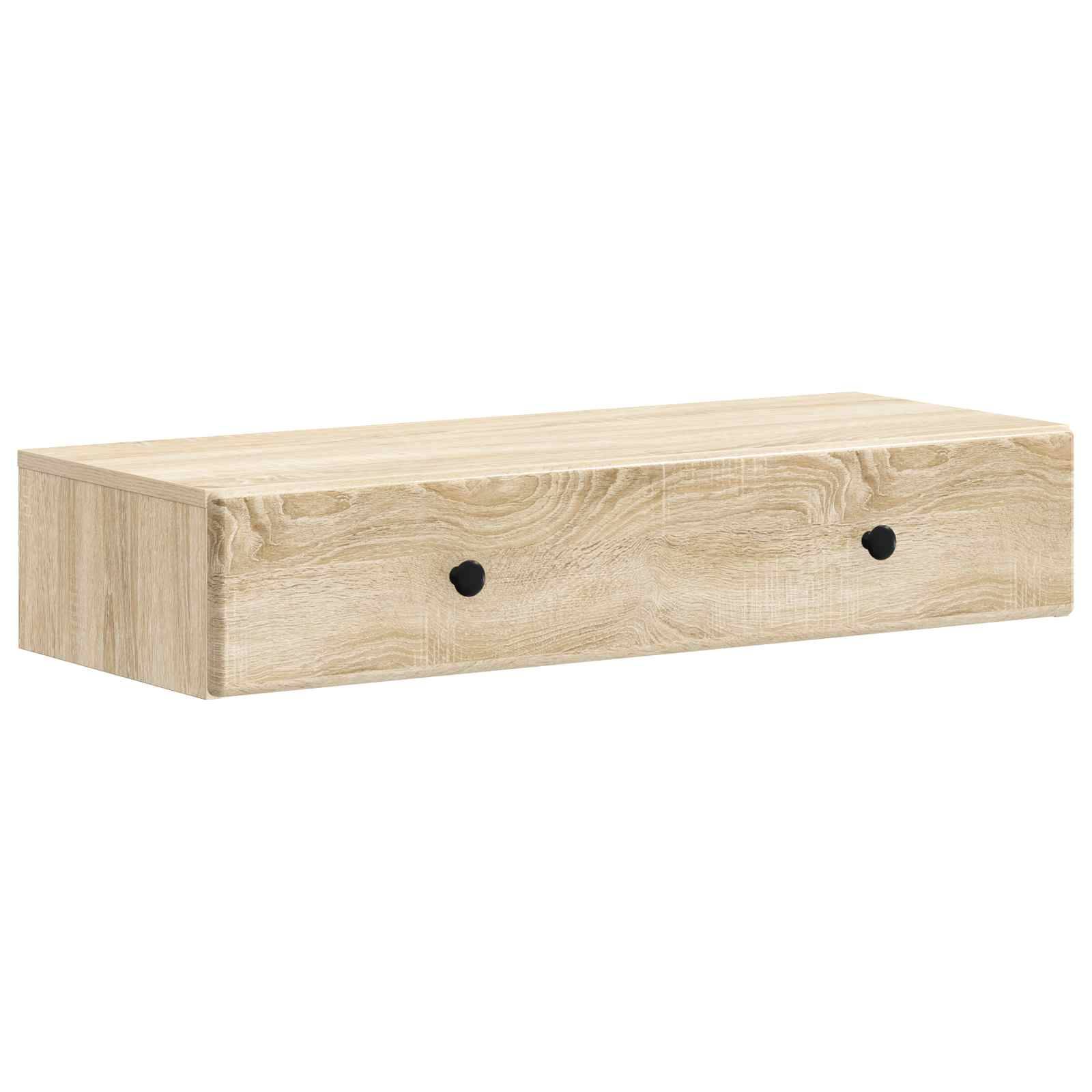 vidaXL Wandmontierter Beistelltisch Sonoma-Eiche 87,5 x 34,5 x 17 cm