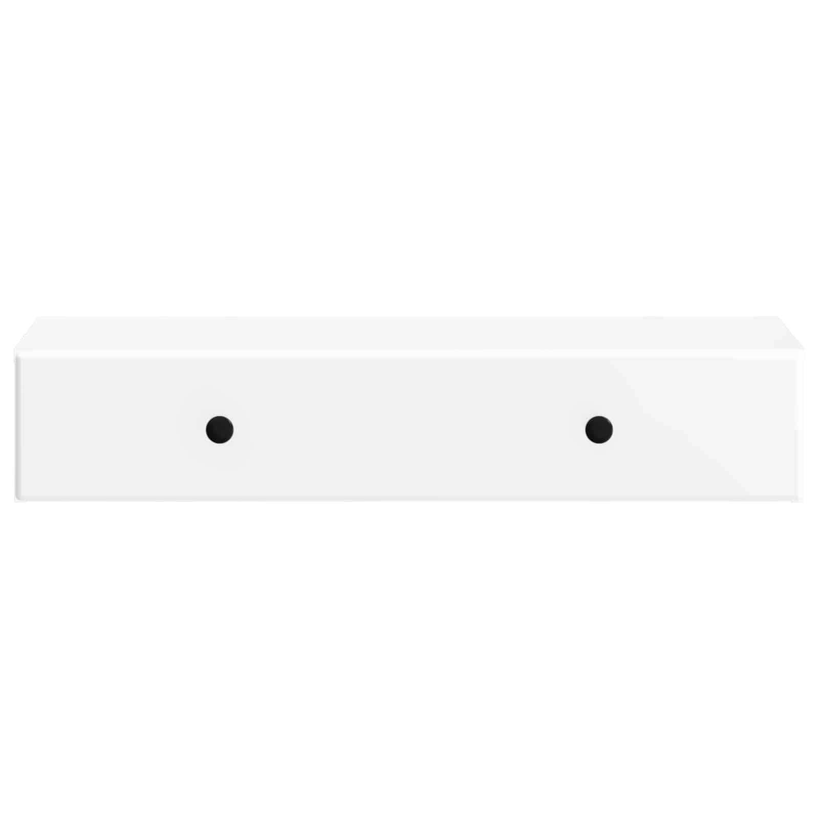 vidaXL Wandmontierter Beistelltisch Hochglanz Weiß 87,5 x 34,5 x 17 cm