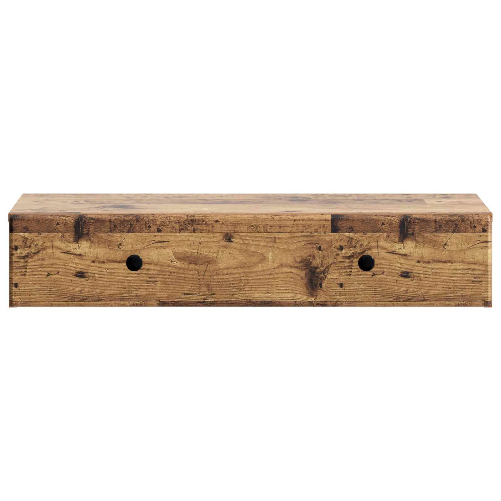 vidaXL Wandmontierter Beistelltisch Altholz 87,5 x 34,5 x 17 cm