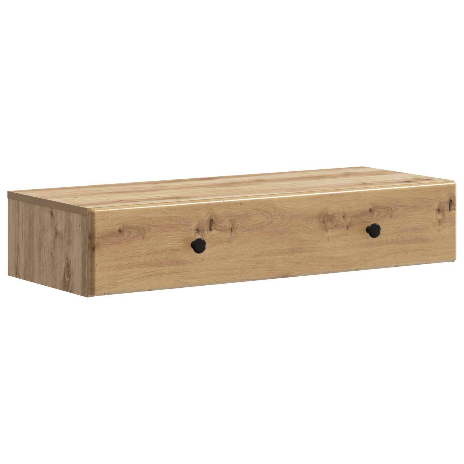 vidaXL Wandmontierter Beistelltisch Artisan-Eiche 87,5 x 34,5 x 17 cm