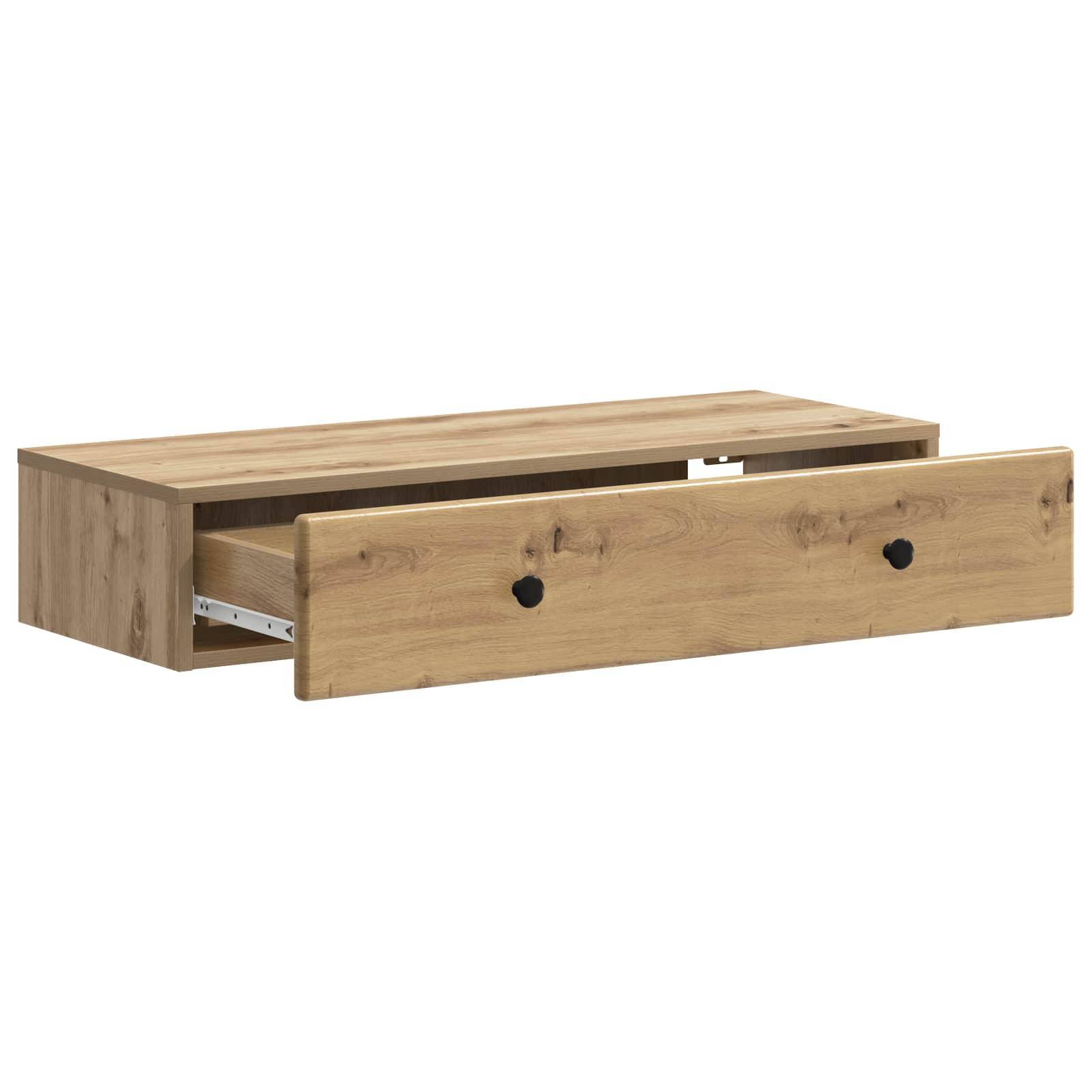 vidaXL Wandmontierter Beistelltisch Artisan-Eiche 87,5 x 34,5 x 17 cm