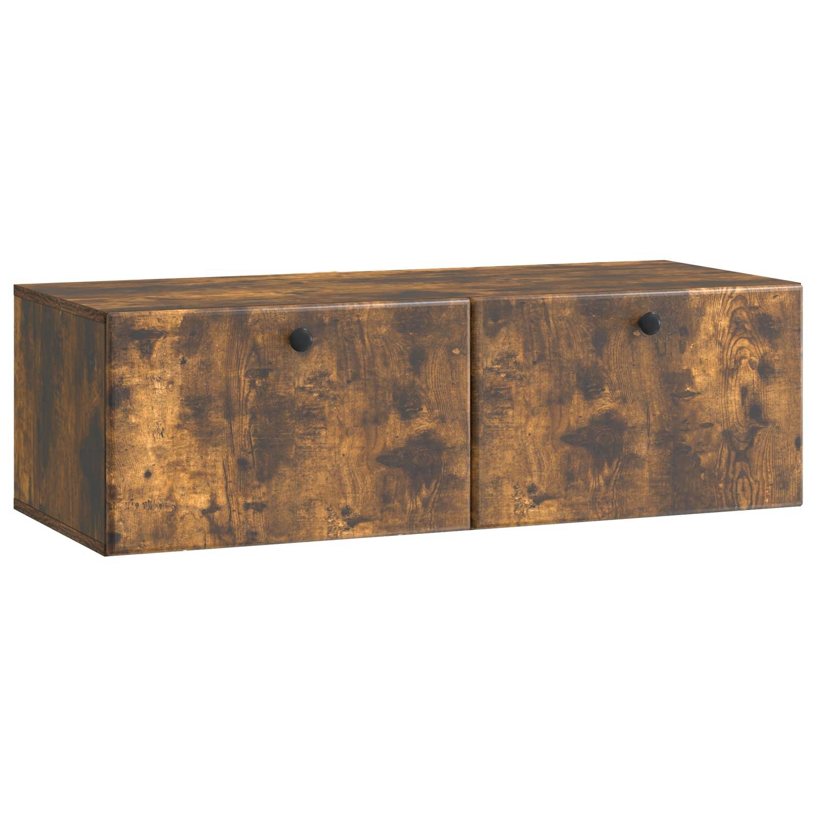 vidaXL Wandmontierter TV-Schrank Geräucherte Eiche 98 x 41 x 30 cm