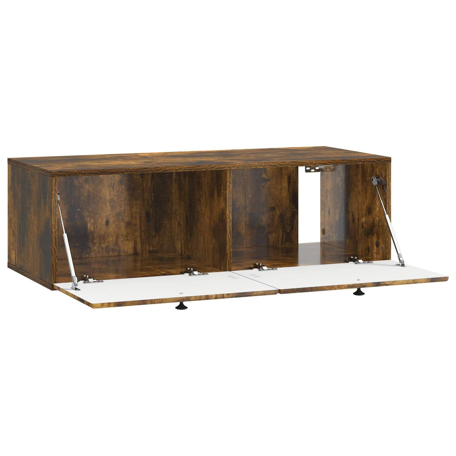vidaXL Wandmontierter TV-Schrank Geräucherte Eiche 98 x 41 x 30 cm