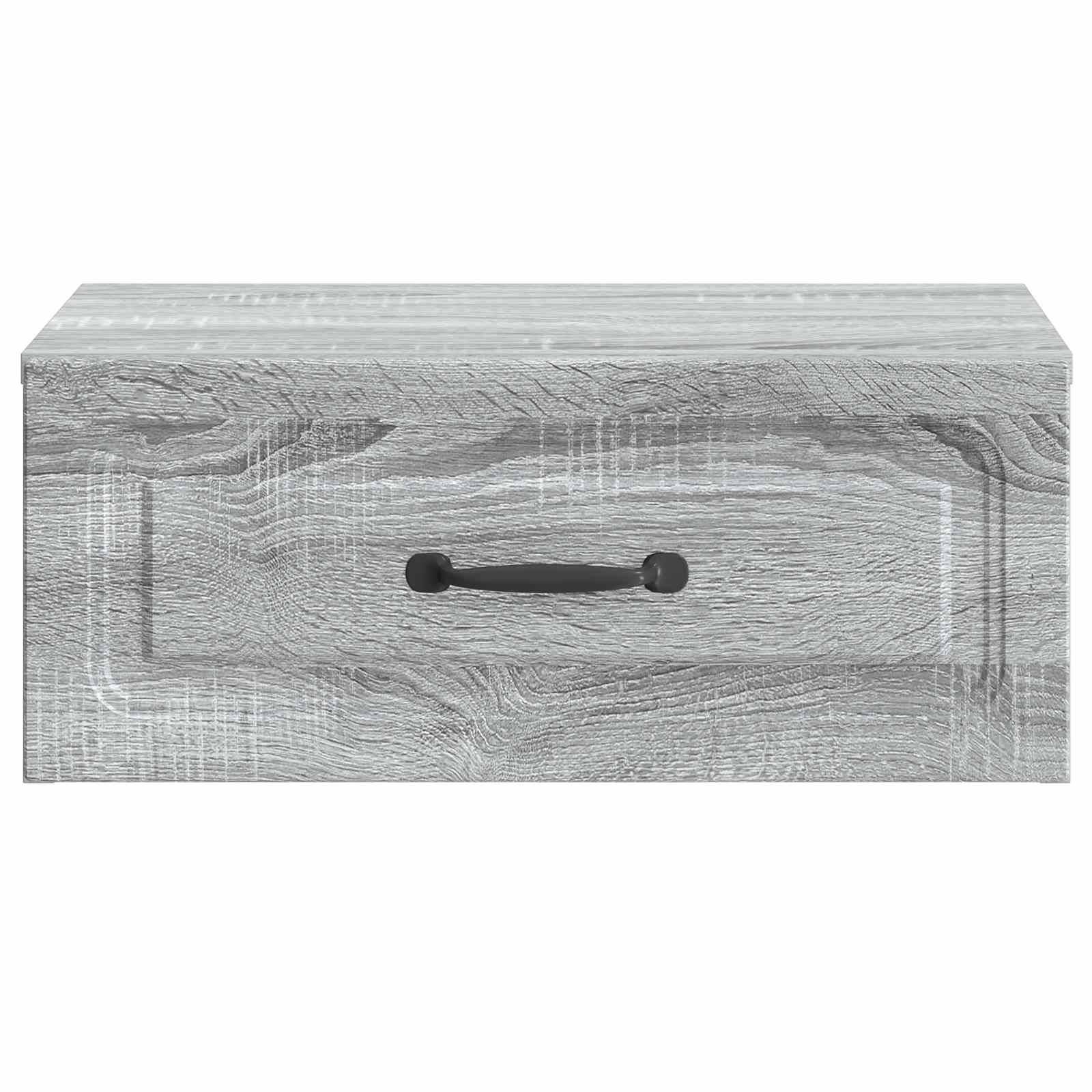 vidaXL Wandmontierter Nachttisch Graues Sonoma 49 x 34,5 x 20 cm