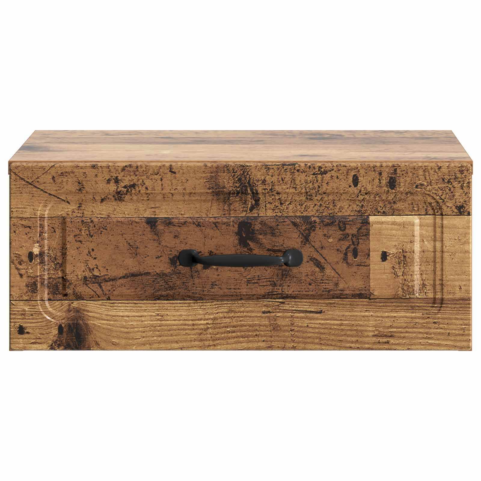 vidaXL Wandmontierter Nachttisch Altholz 49 x 34,5 x 20 cm