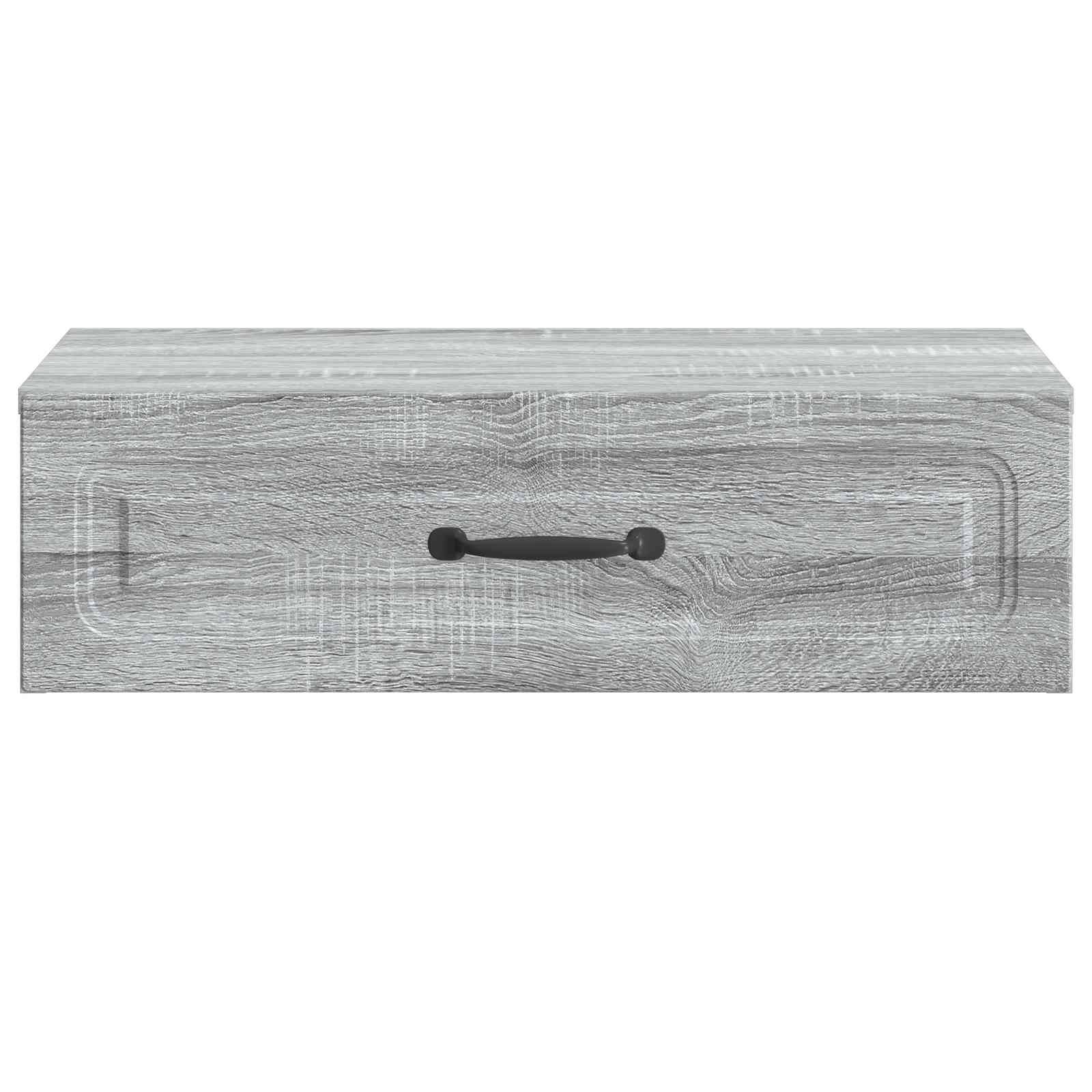 vidaXL Wandmontierter Beistelltisch Graues Sonoma 59 x 34,5 x 17 cm