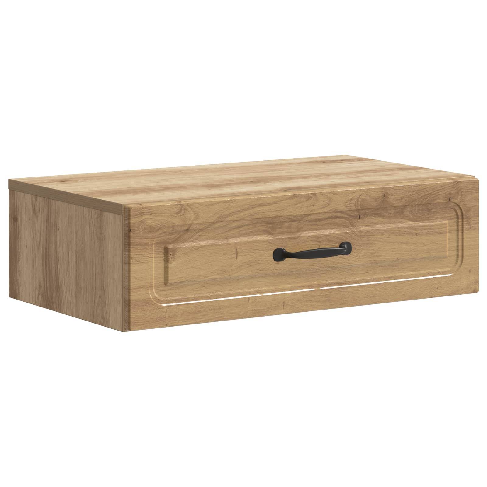 vidaXL Wandmontierter Beistelltisch Artisan-Eiche 59 x 34,5 x 17 cm