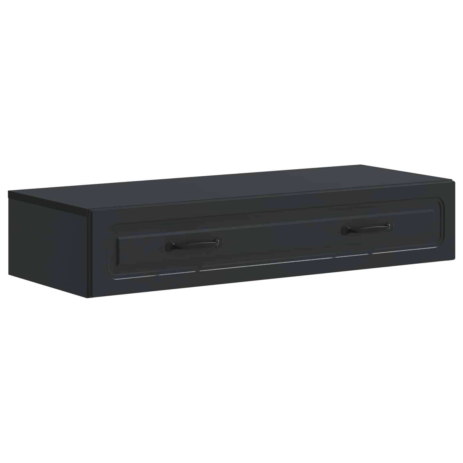 vidaXL Wandmontierter Beistelltisch Schwarz 87,5 x 34,5 x 17 cm