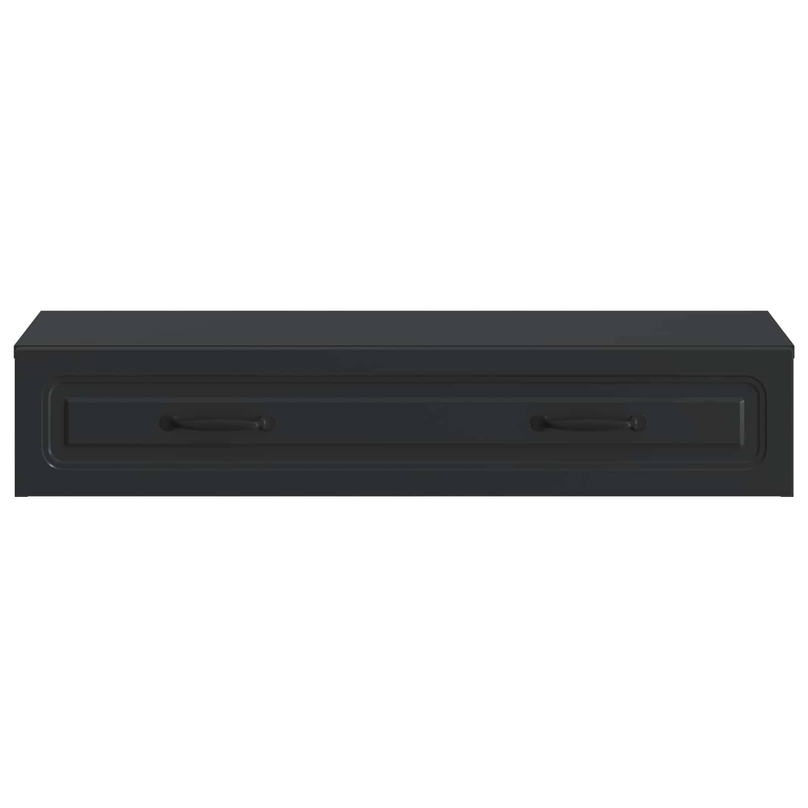 vidaXL Wandmontierter Beistelltisch Schwarz 87,5 x 34,5 x 17 cm