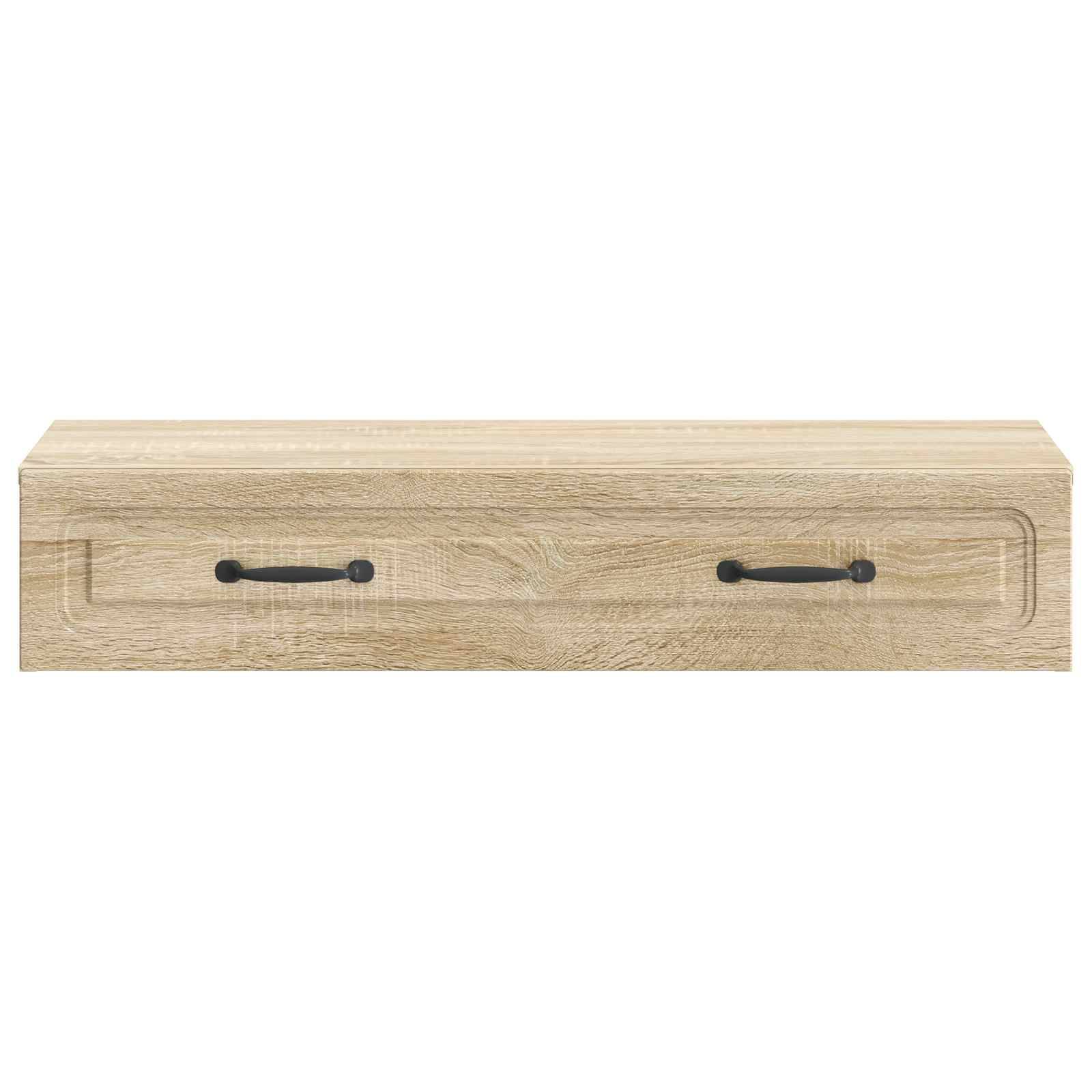 vidaXL Wandmontierter Beistelltisch Sonoma-Eiche 87,5 x 34,5 x 17 cm