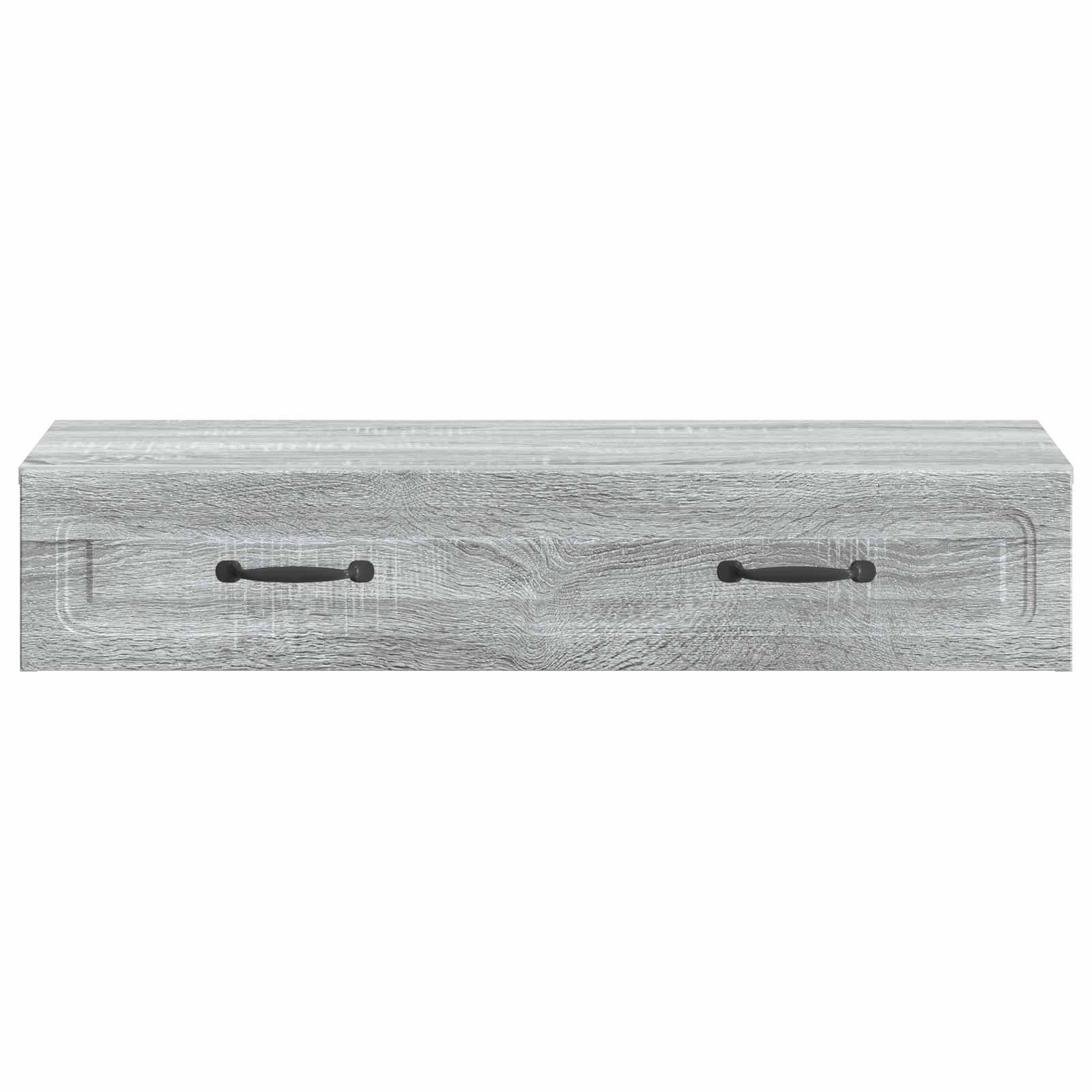 vidaXL Wandmontierter Beistelltisch Graues Sonoma 87,5 x 34,5 x 17 cm