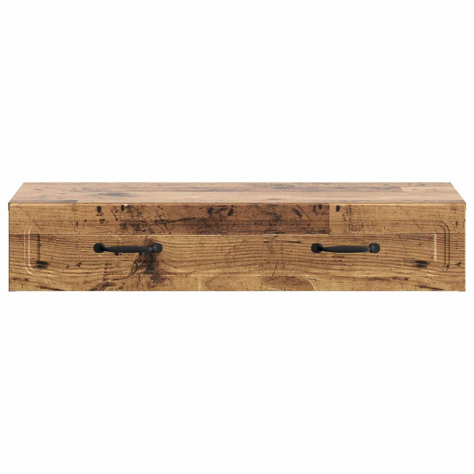 vidaXL Wandmontierter Beistelltisch Altholz 87,5 x 34,5 x 17 cm