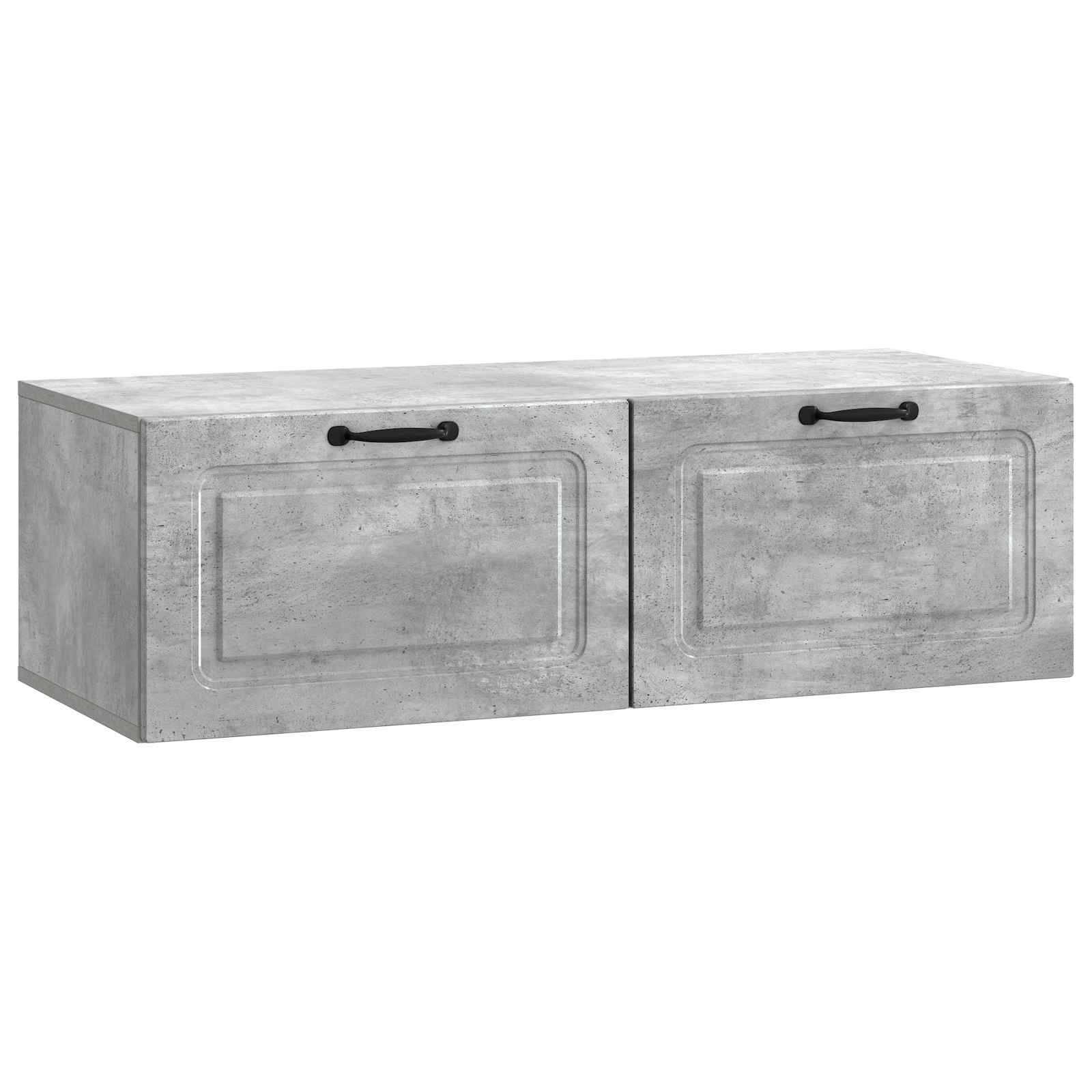 vidaXL Wandmontierter TV-Schrank Betongrau 98 x 41 x 30 cm