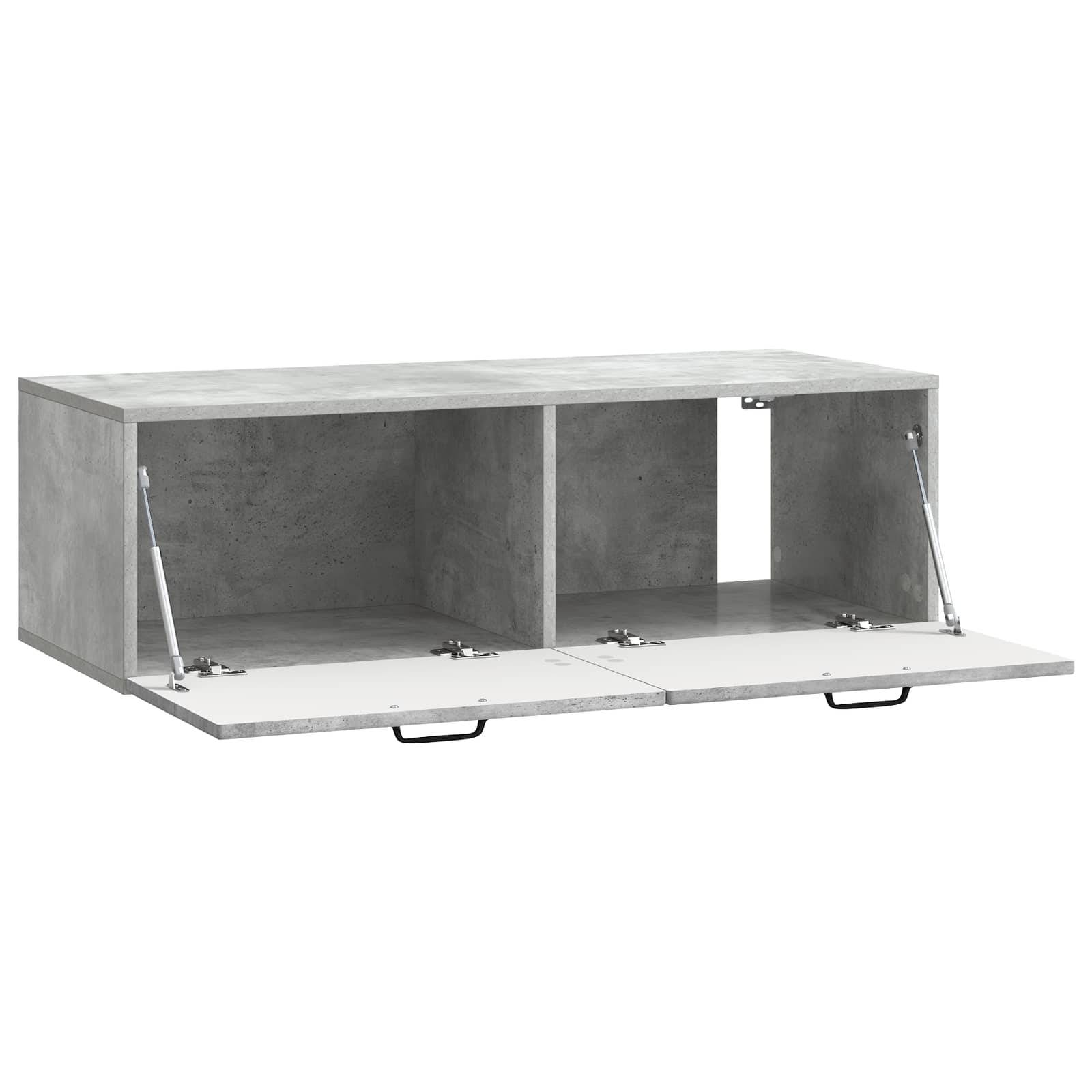 vidaXL Wandmontierter TV-Schrank Betongrau 98 x 41 x 30 cm