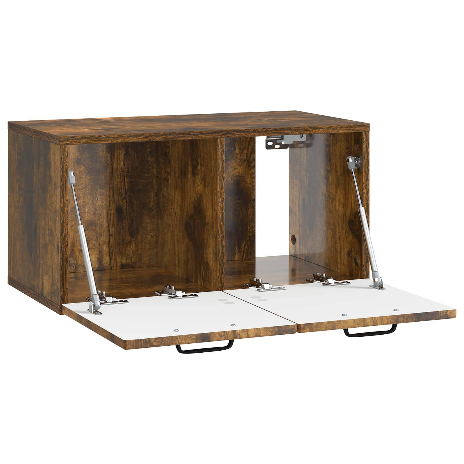 vidaXL Wandmontierter TV-Schrank Geräucherte Eiche 59,5 x 31 x 30 cm