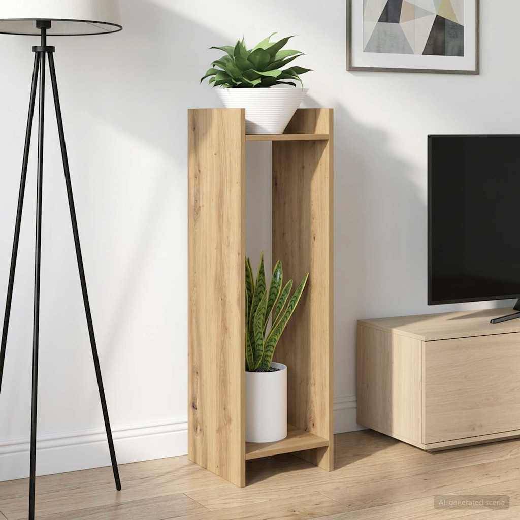 vidaXL Pflanzenständer mit Regal 2 pcs Artisan-Eiche 30 x 30 x 100 cm