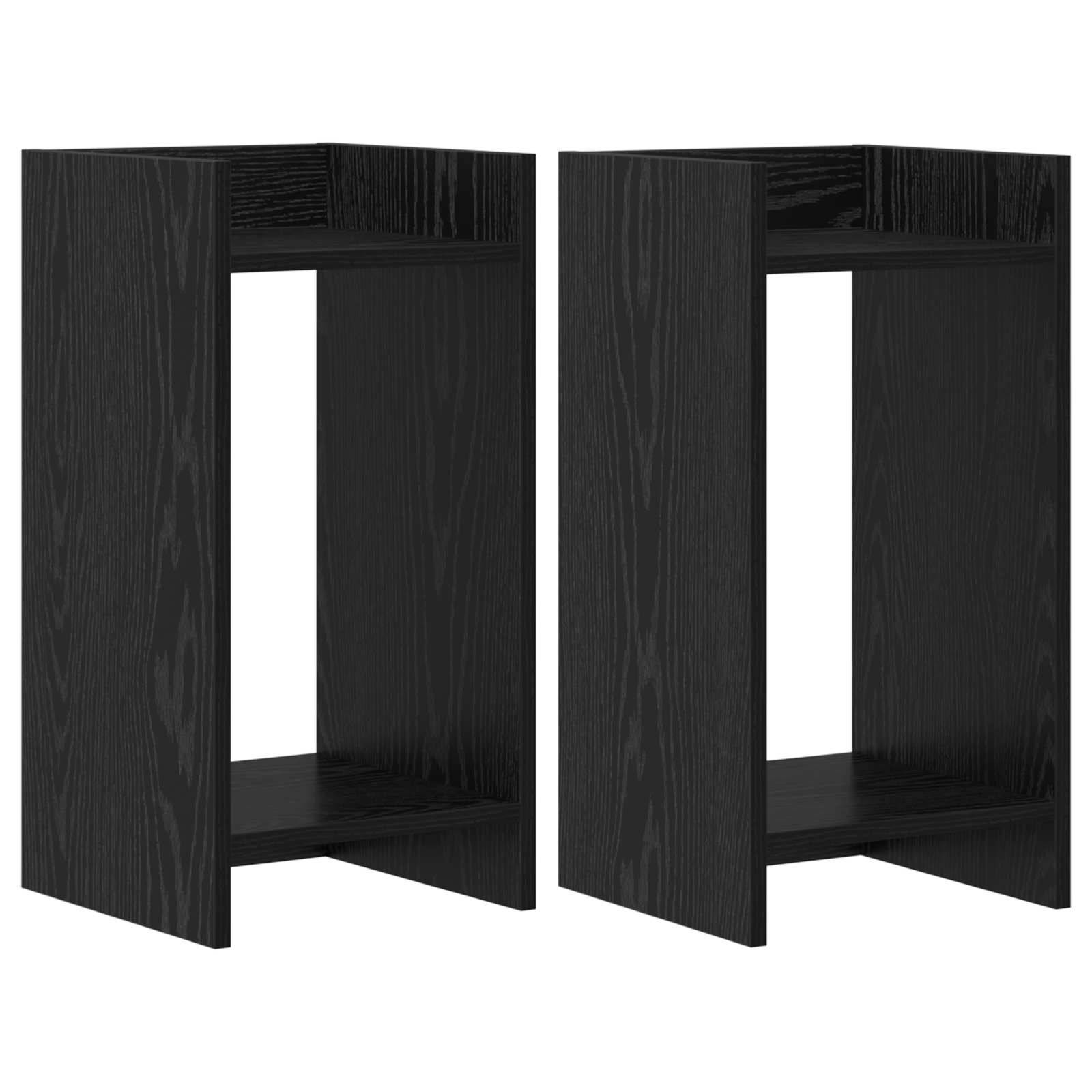 vidaXL Pflanzenständer Schwarze Eiche 30 x 30 x 60 cm Holzwerkstoff
