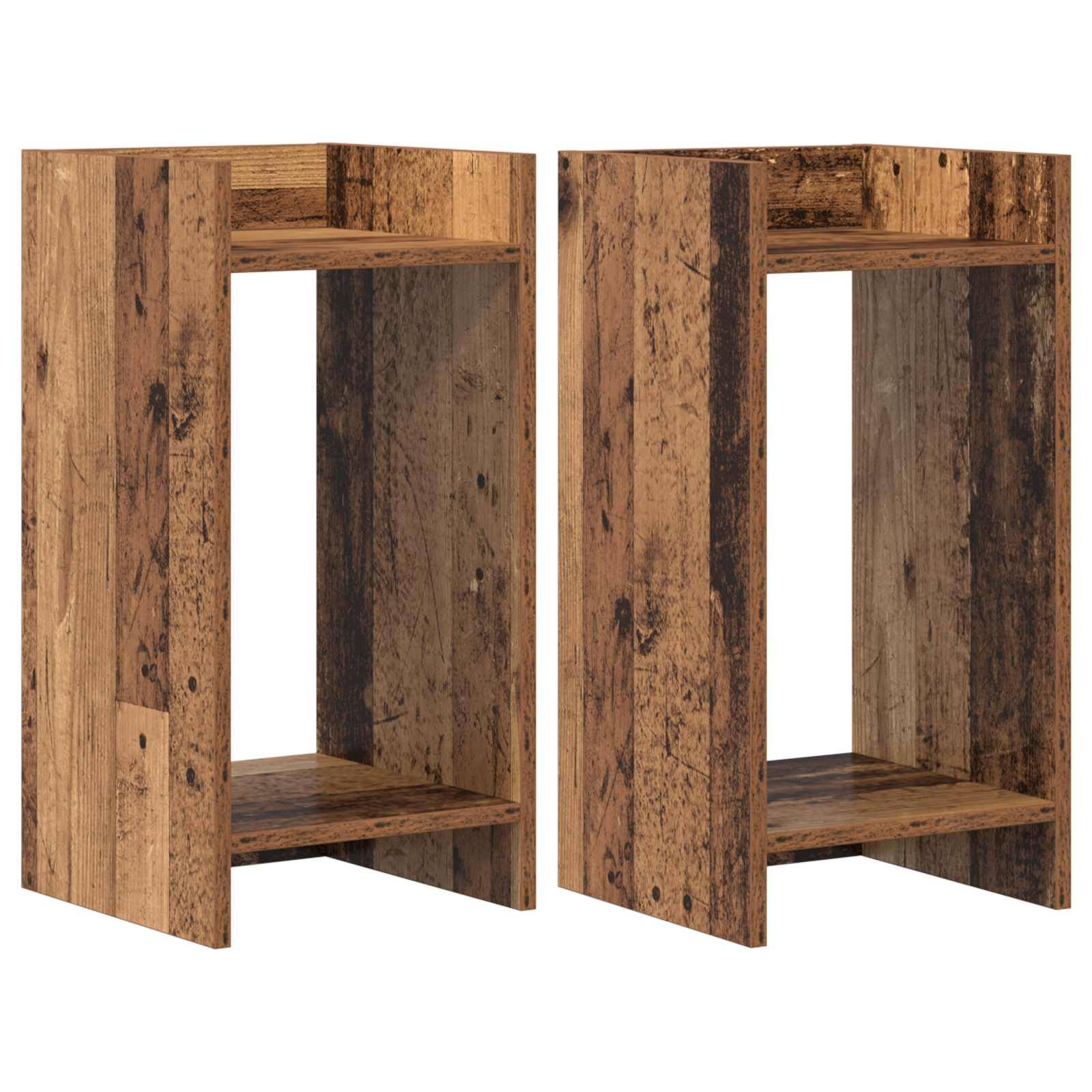 vidaXL Pflanzenständer 2 pcs Altholz 30 x 30 x 60 cm Holzwerkstoff