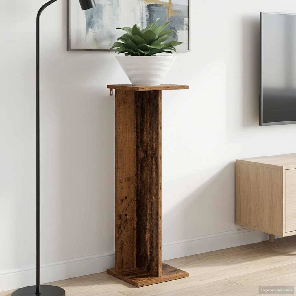 vidaXL Pflanzenständer Altholz 25 x 25,5 x 80,5 cm Holzwerkstoff