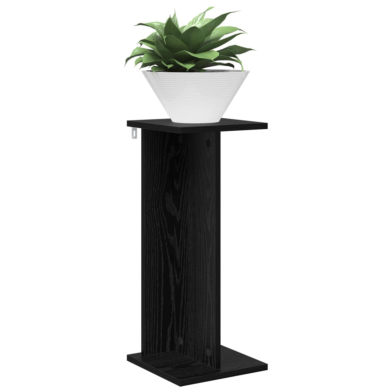 vidaXL Pflanzenständer 2 pcs Schwarze Eiche 25 x 25,5 x 60,5 cm