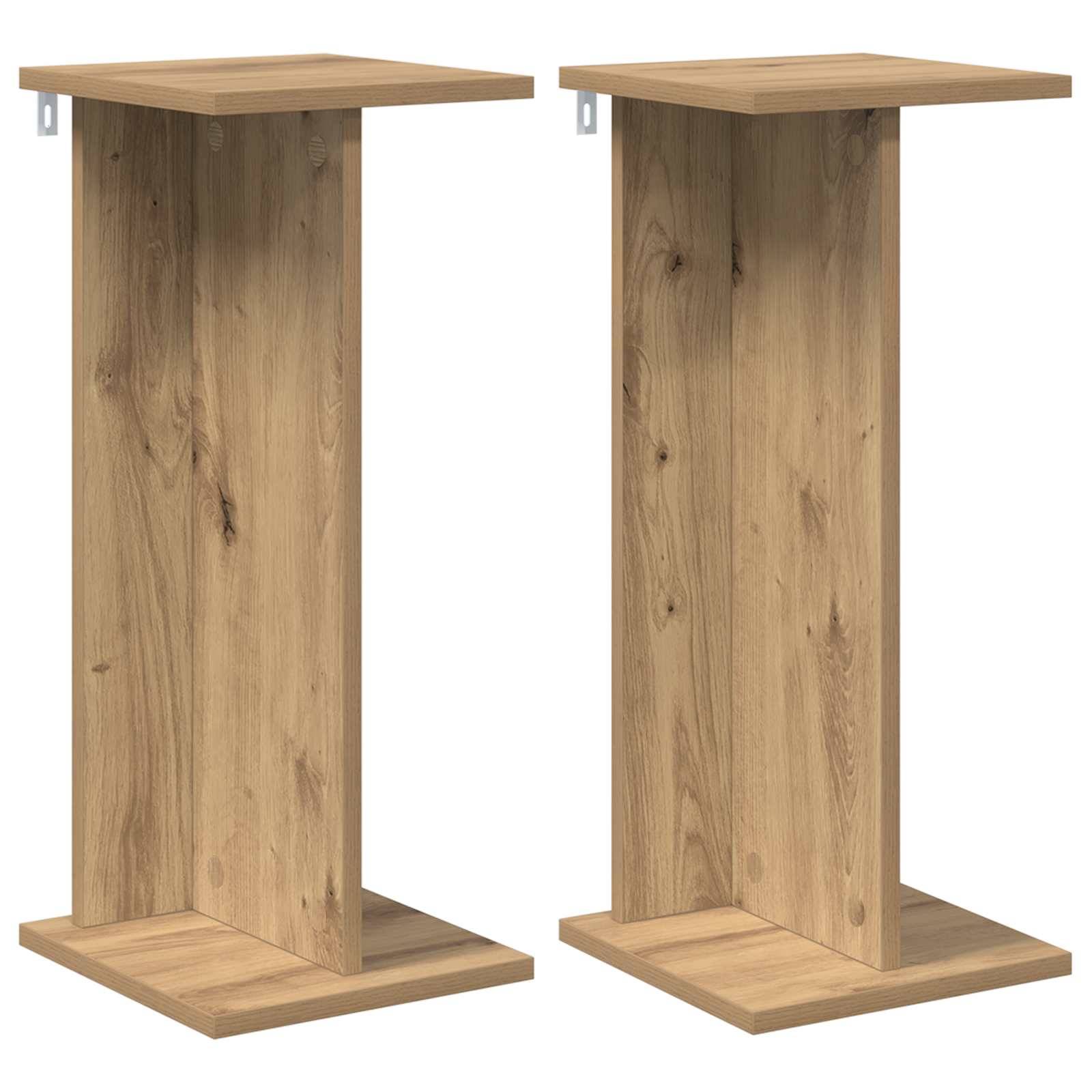 vidaXL Pflanzenständer 2 pcs Artisan-Eiche 25 x 25,5 x 60,5 cm